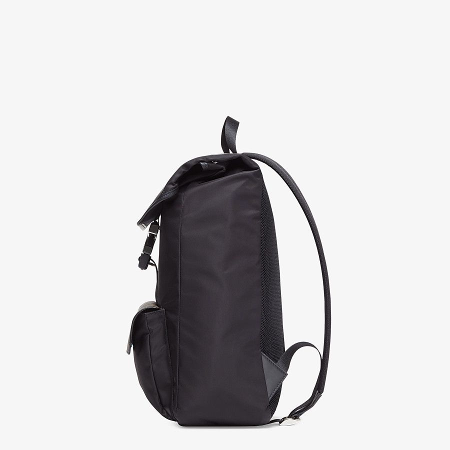 Black nylon backpack - 2