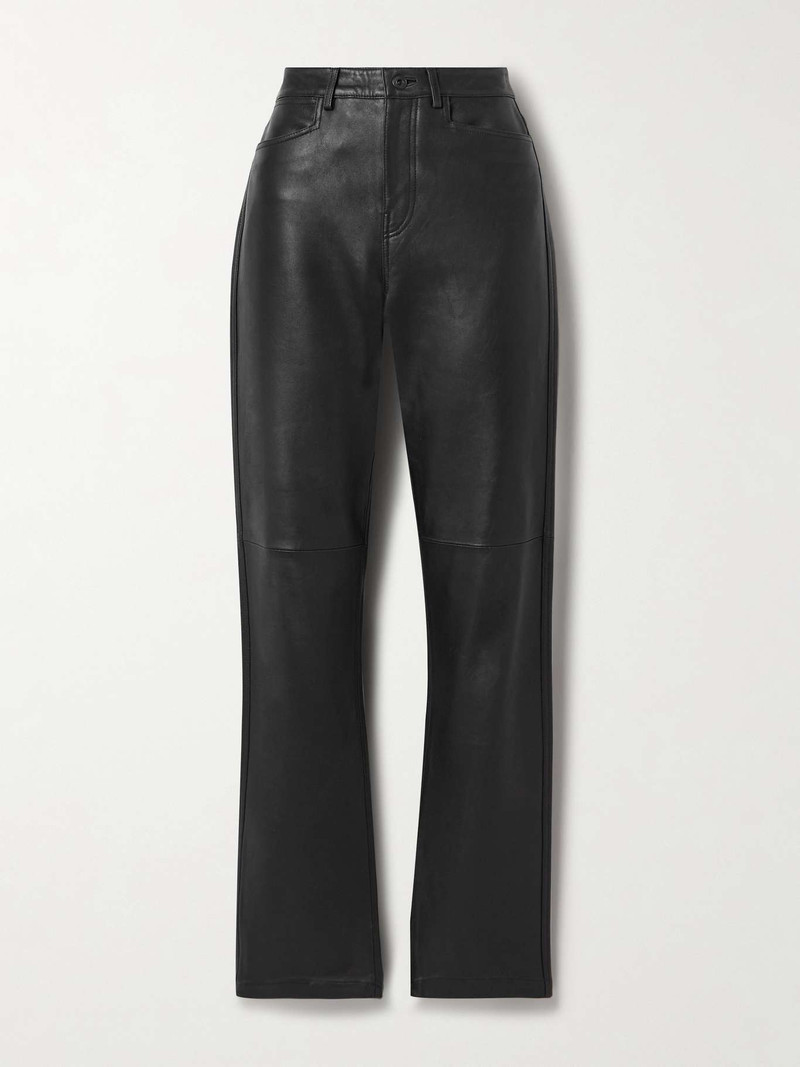 Maxine paneled leather straight-leg pants 1