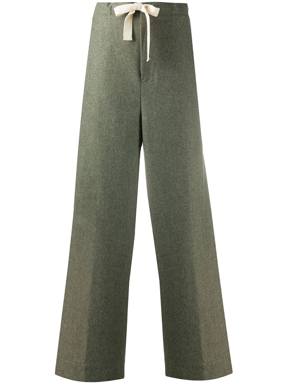 drawstring straight-leg trousers - 1