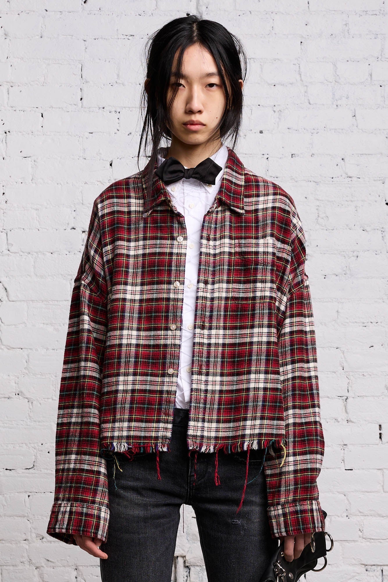 CROPPED DROP NECK - RED AND ECRU - 4