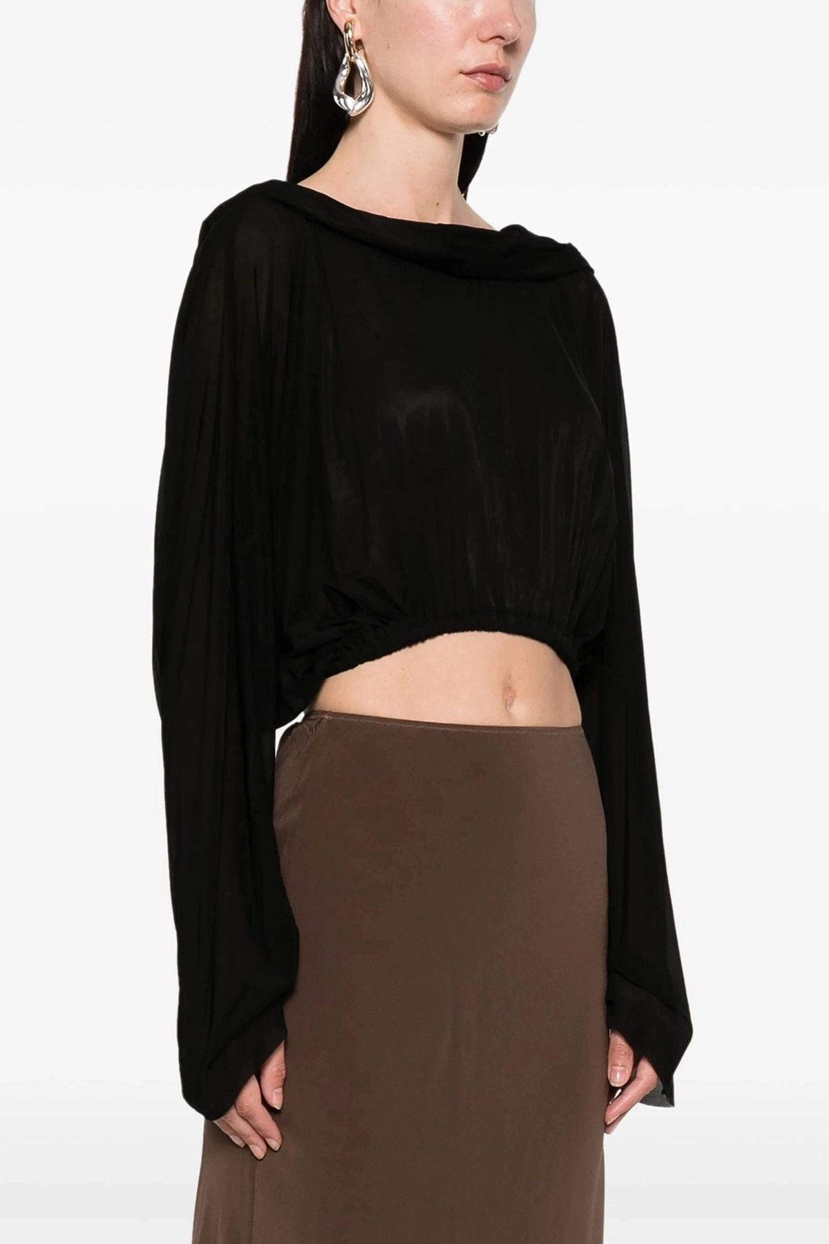 'Crooped Hooded Tunic' sweater - 2