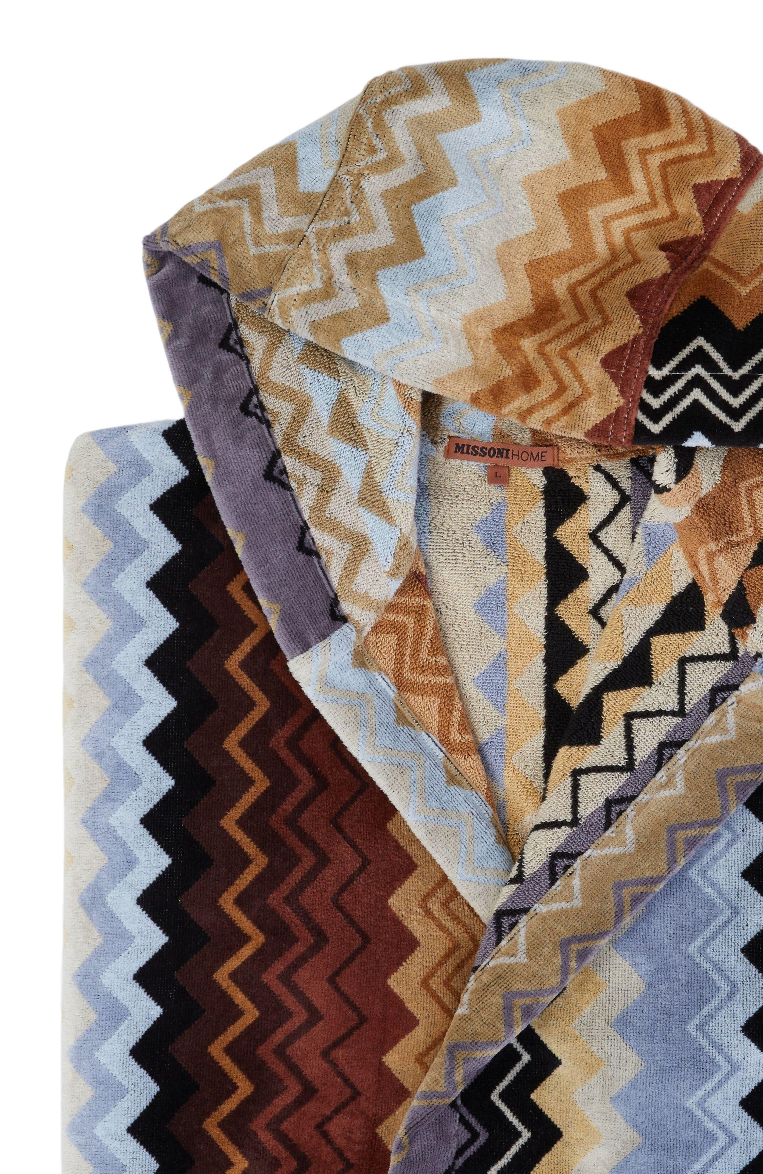 Missoni Home Giacomo Hooded Bathrobe in Black at Nordstrom - 3