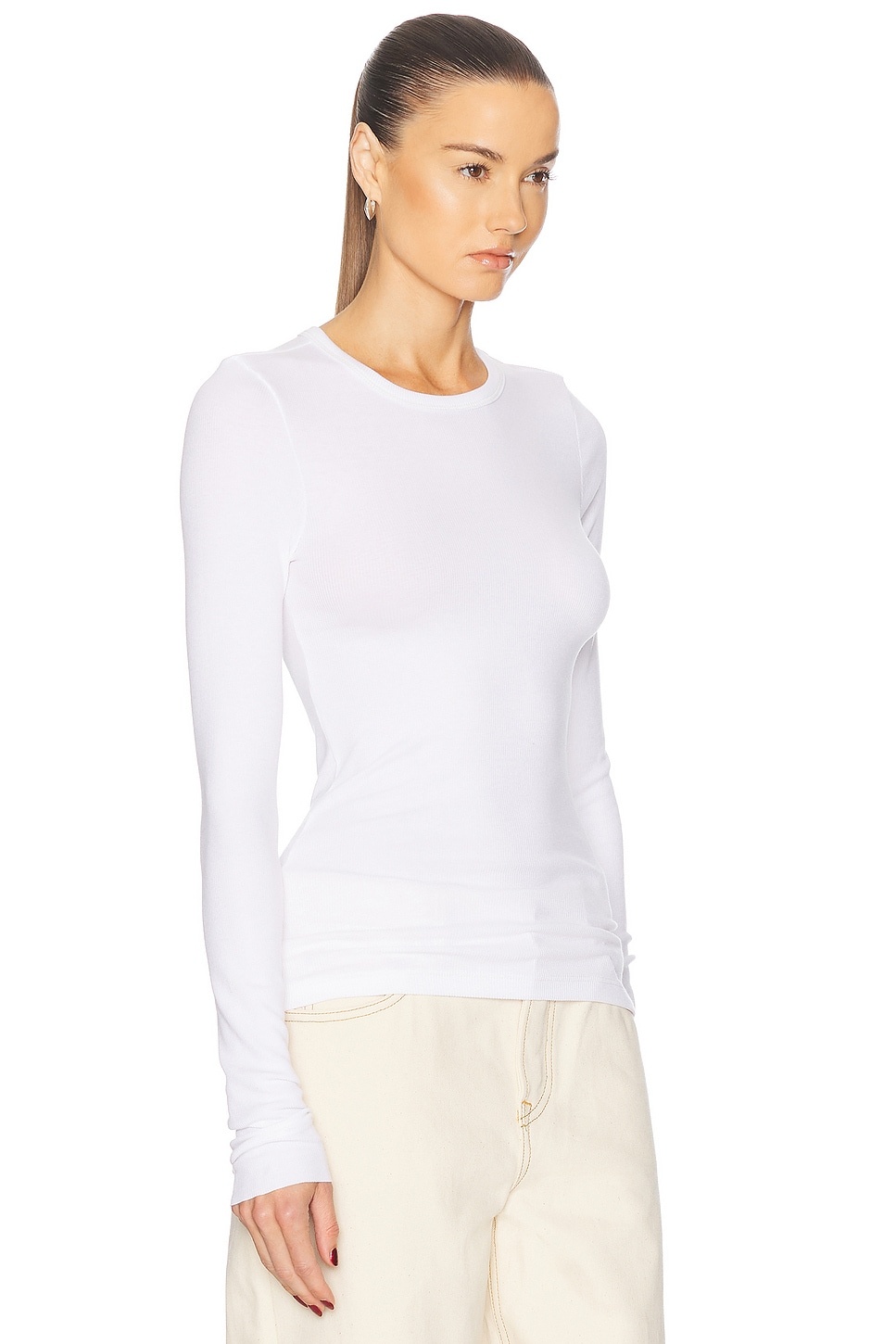 Crew Neck Extra Long Sleeve Tee - 2