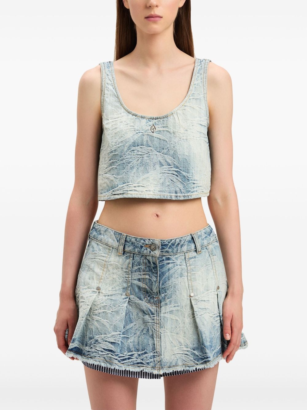 Palms denim top - 3