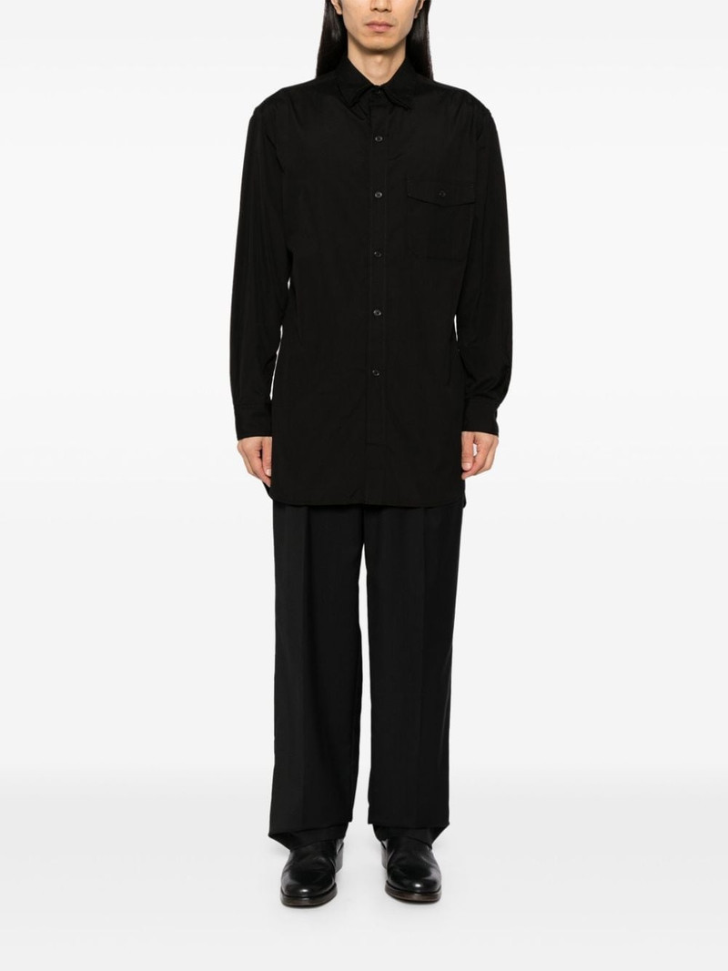 Yohji Yamamoto broad triple-collar shirt outlook