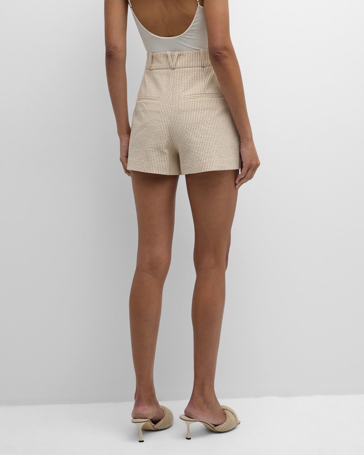 Haina Stripe Seersucker Shorts - 5