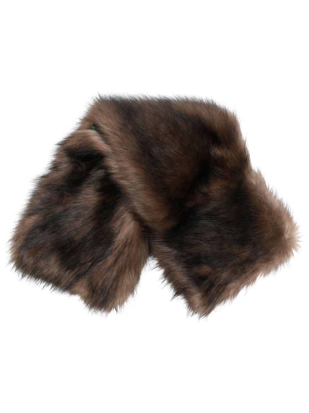 faux-fur silk scarf - 1