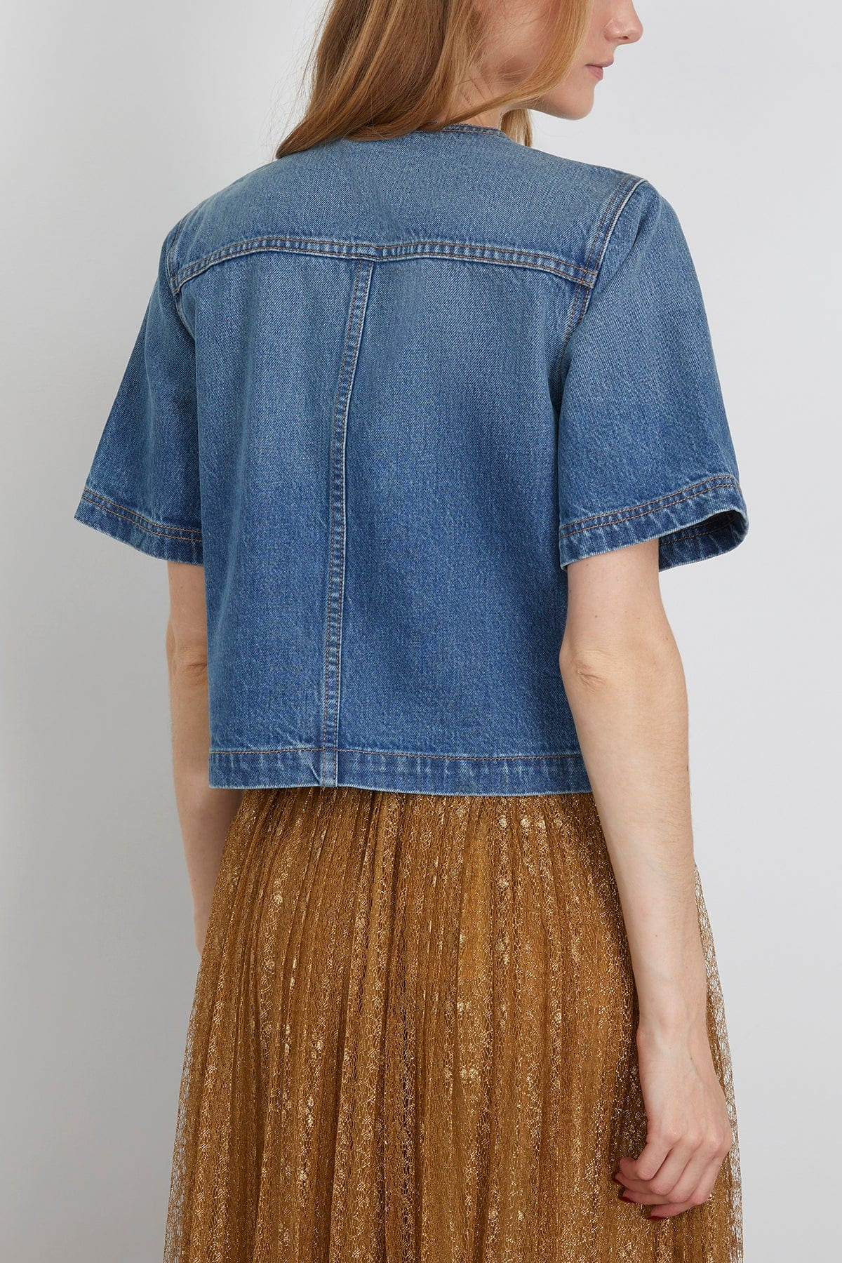 The Serge Short Sleeve Jacket in Danube - 4