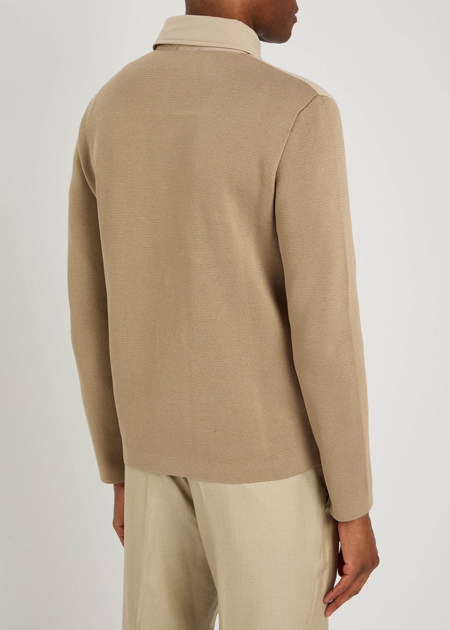 Herno Knitted Cotton and Shell Overshirt - 3