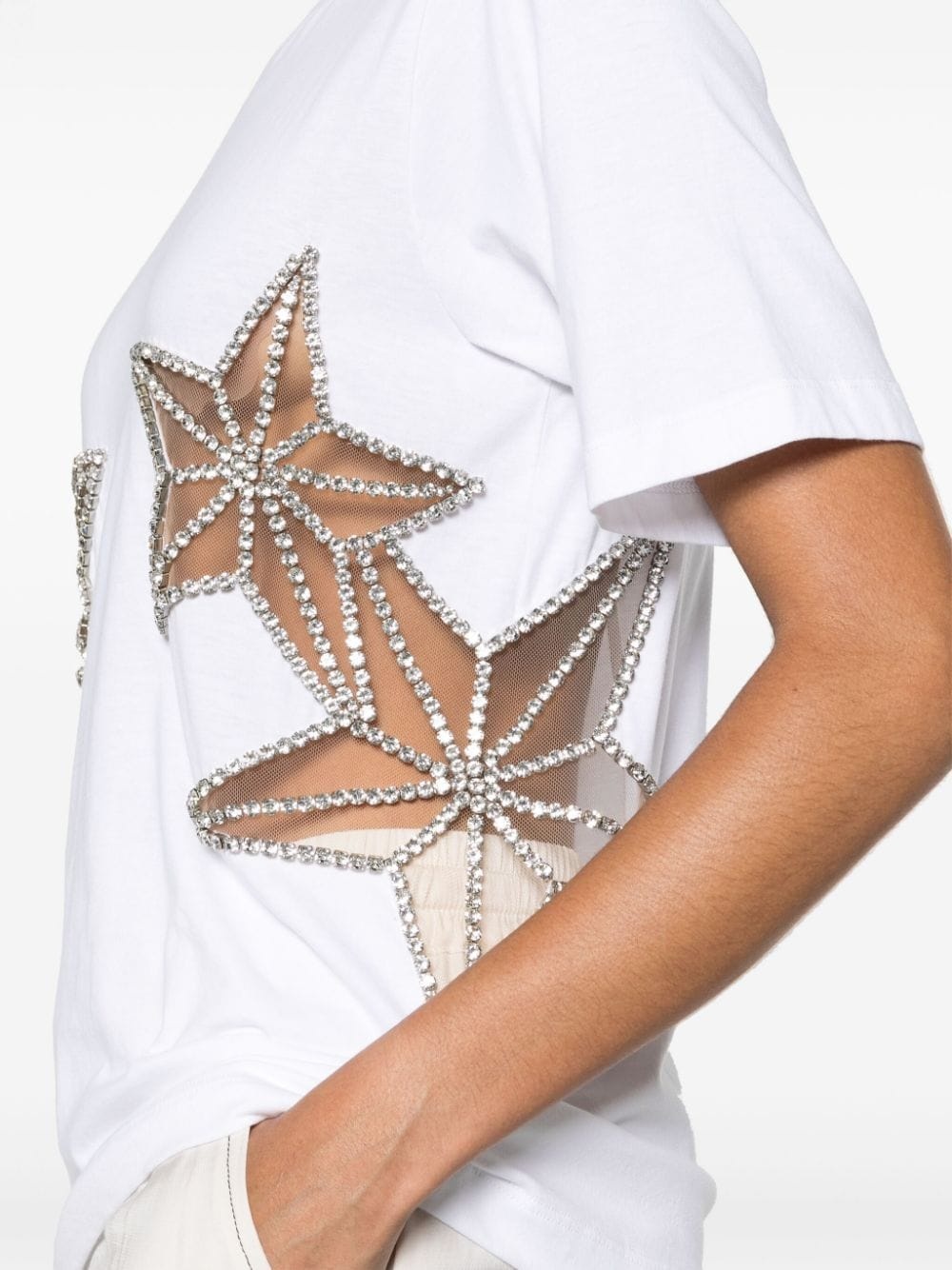 crystal-embellished cotton T-shirt - 5