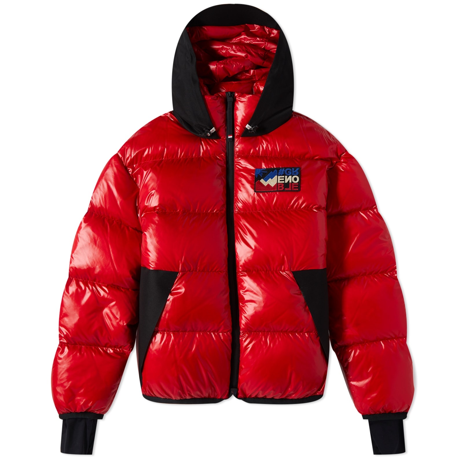 Moncler Grenoble Quilted Panelled Jersey Down Ski Jacket In Multicolor