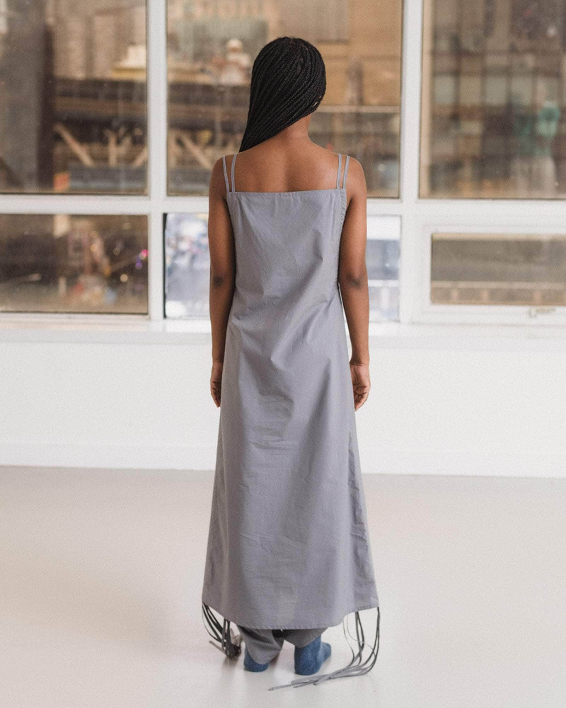 BASERANGE Pictorial Strap Dress - Organic Cotton Poplin outlook