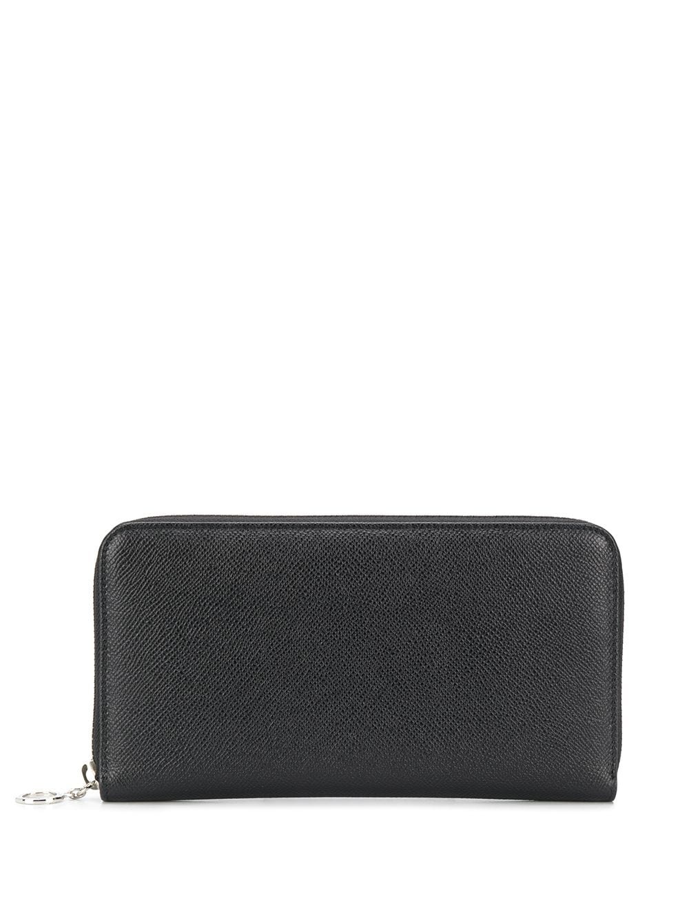 textured zip round wallet - 1