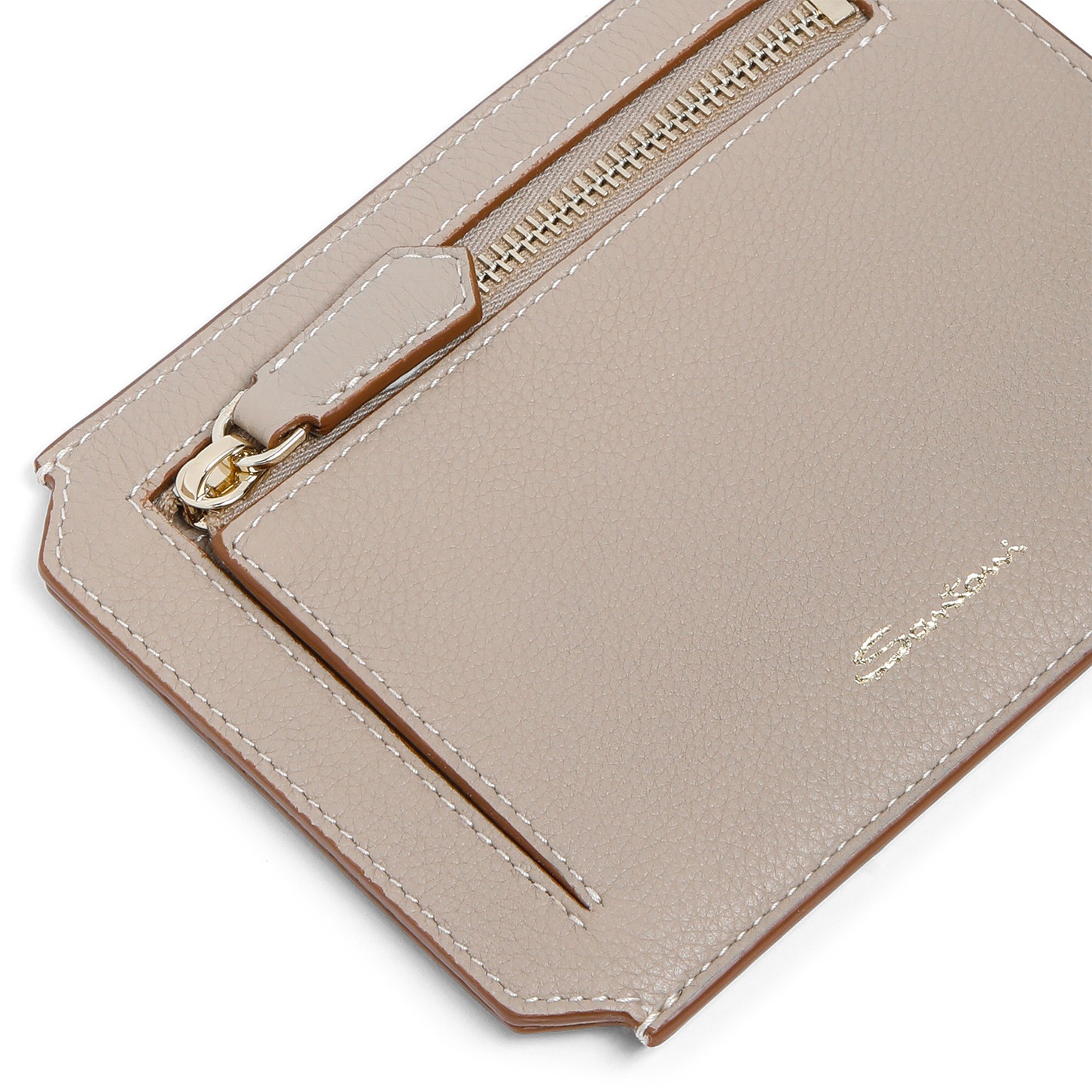 Beige tumbled leather document holder - 4
