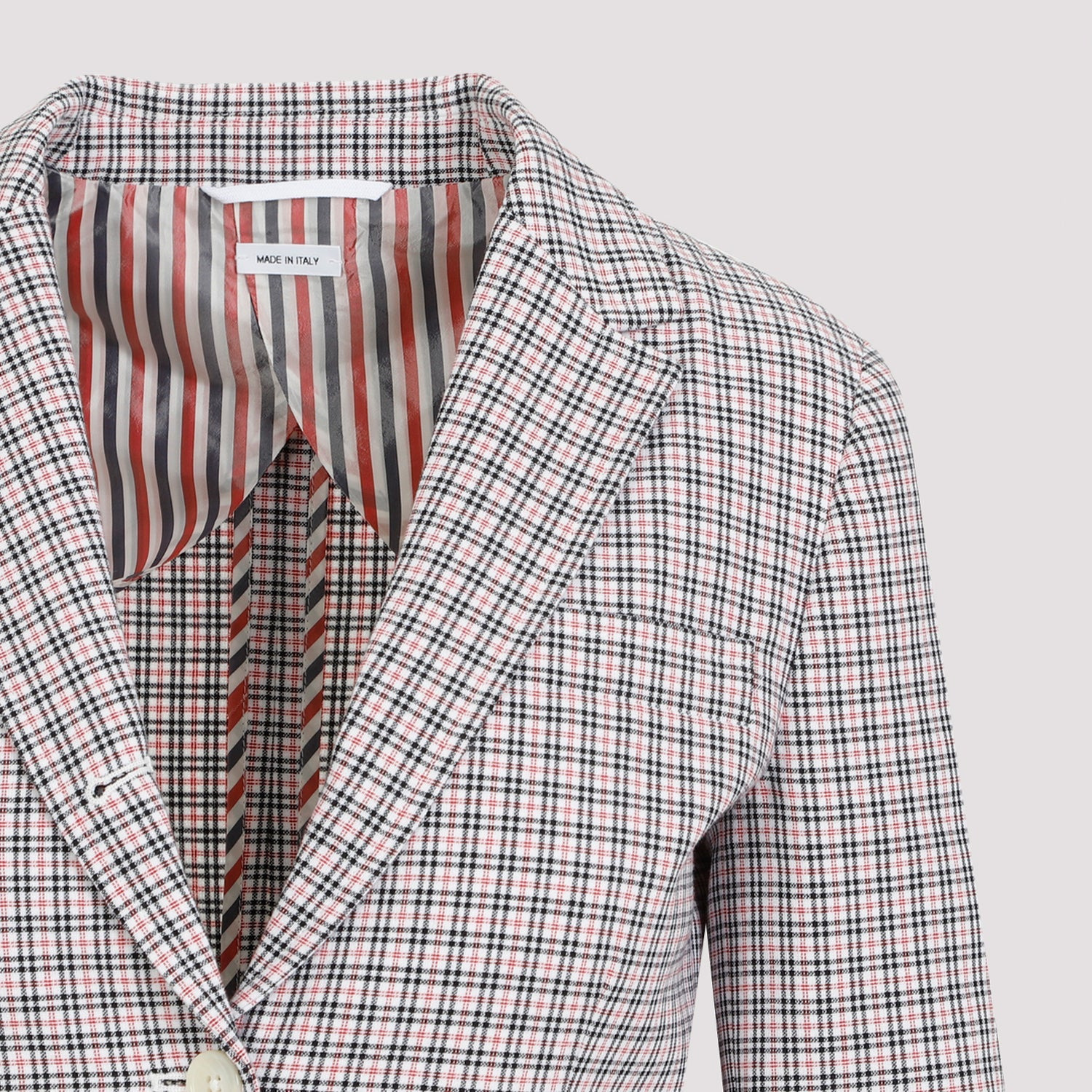 Thom Browne Small Check Cotton Jacket Women - 3