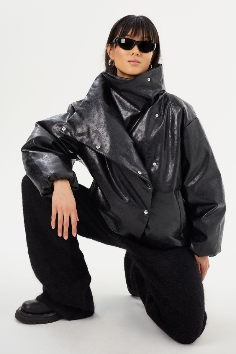RONNIE | Faux Leather Puffer Jacket 10
