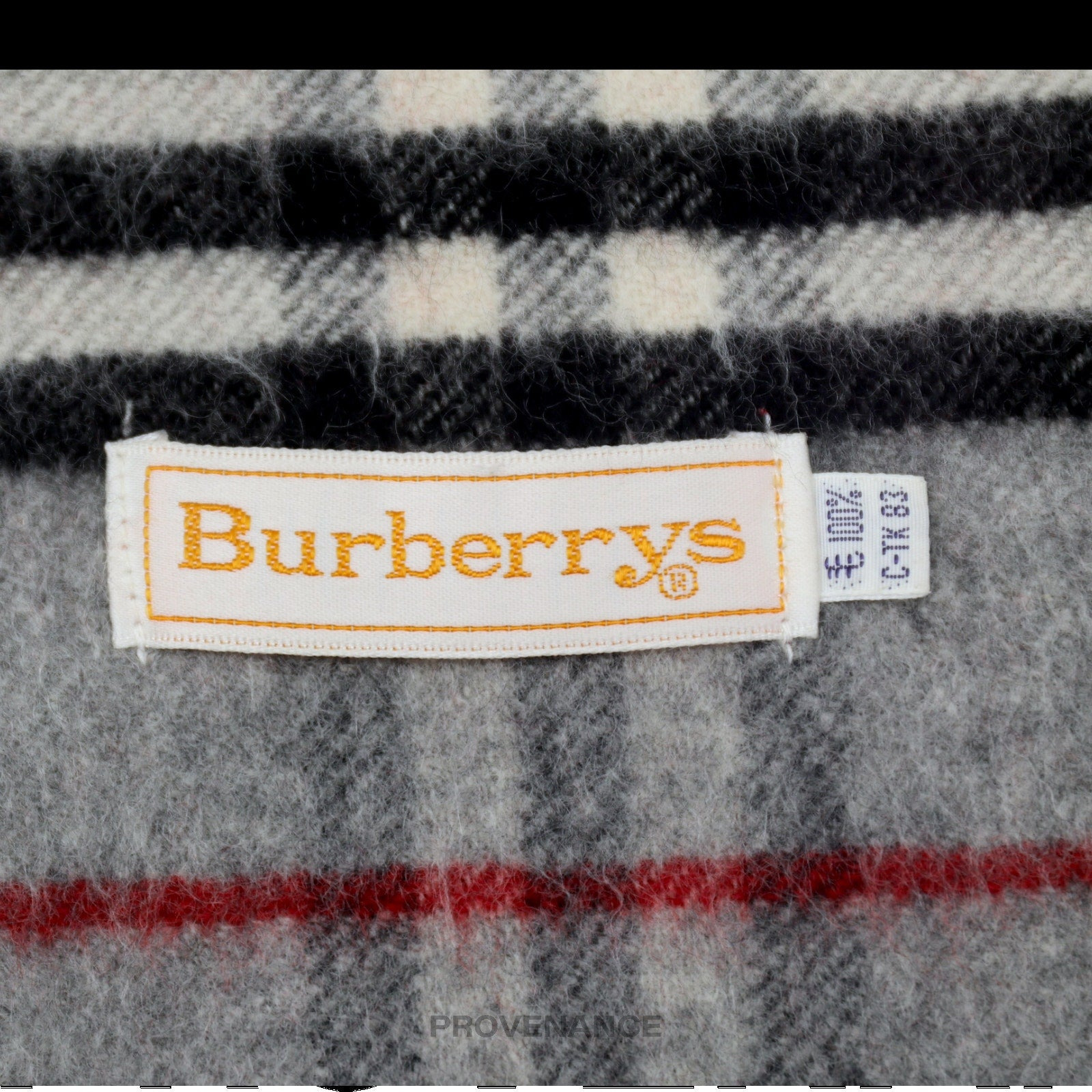 Burberry Scarf - Nova Check Cashmere Grey Red - 7