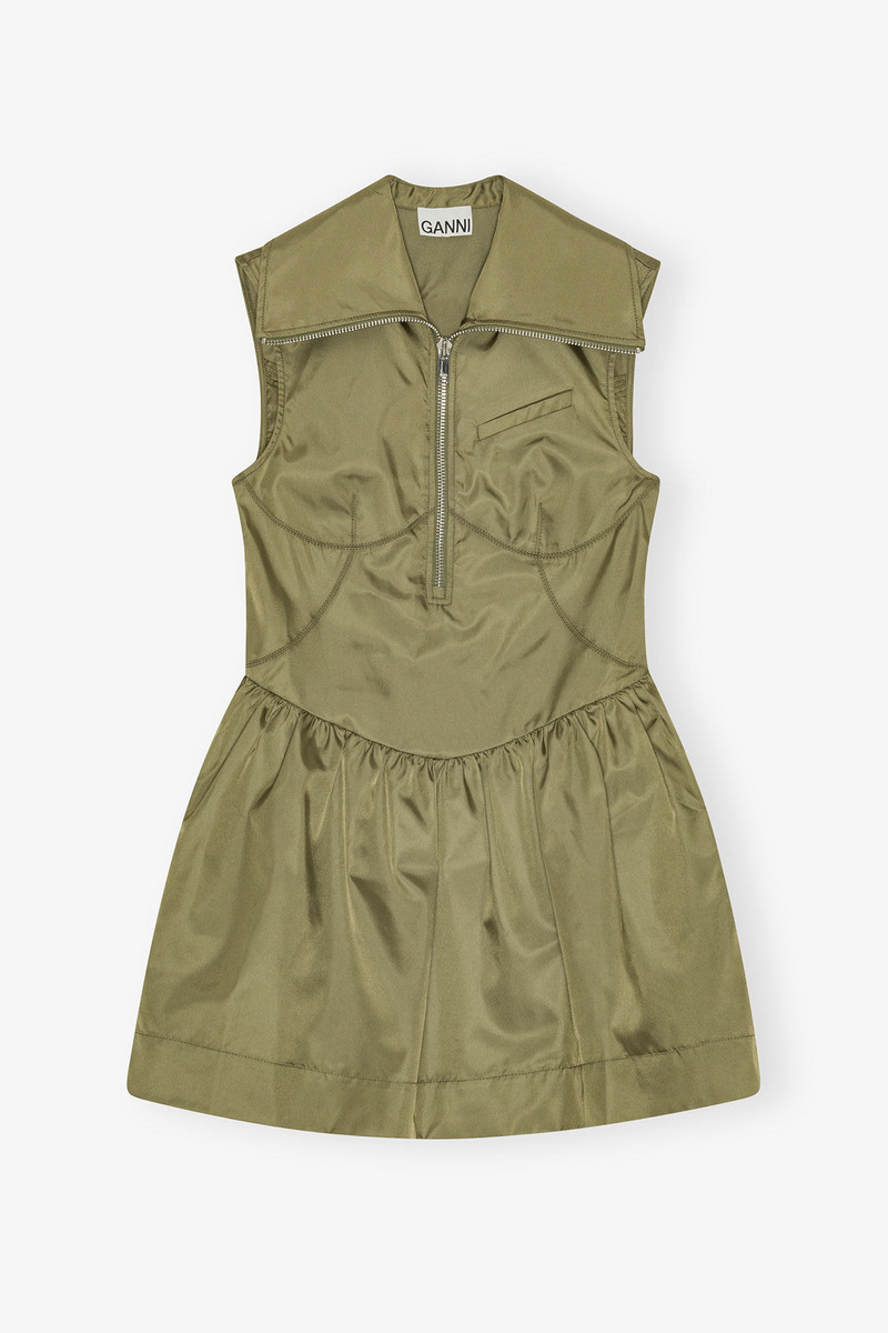 DRESS IN GREEN NYLON 1