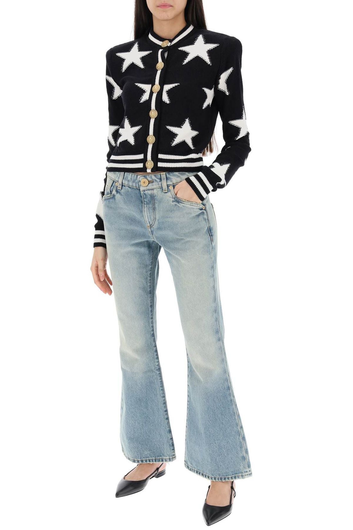 WESTERN-STYLE CROP BOOTCUT JEANS - 2