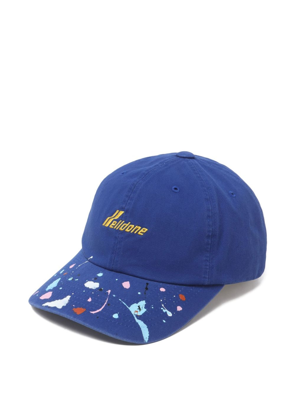embroidered-logo paint-splatter cap - 3