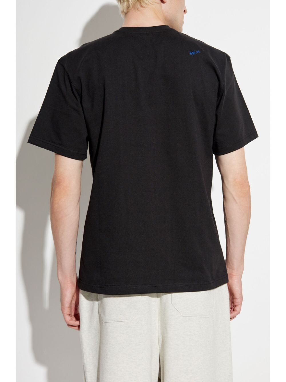 logo-embroidered drop shoulder T-shirt - 6