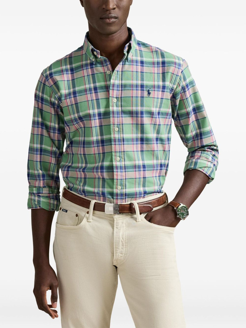 plaid-pattern cotton shirt 3