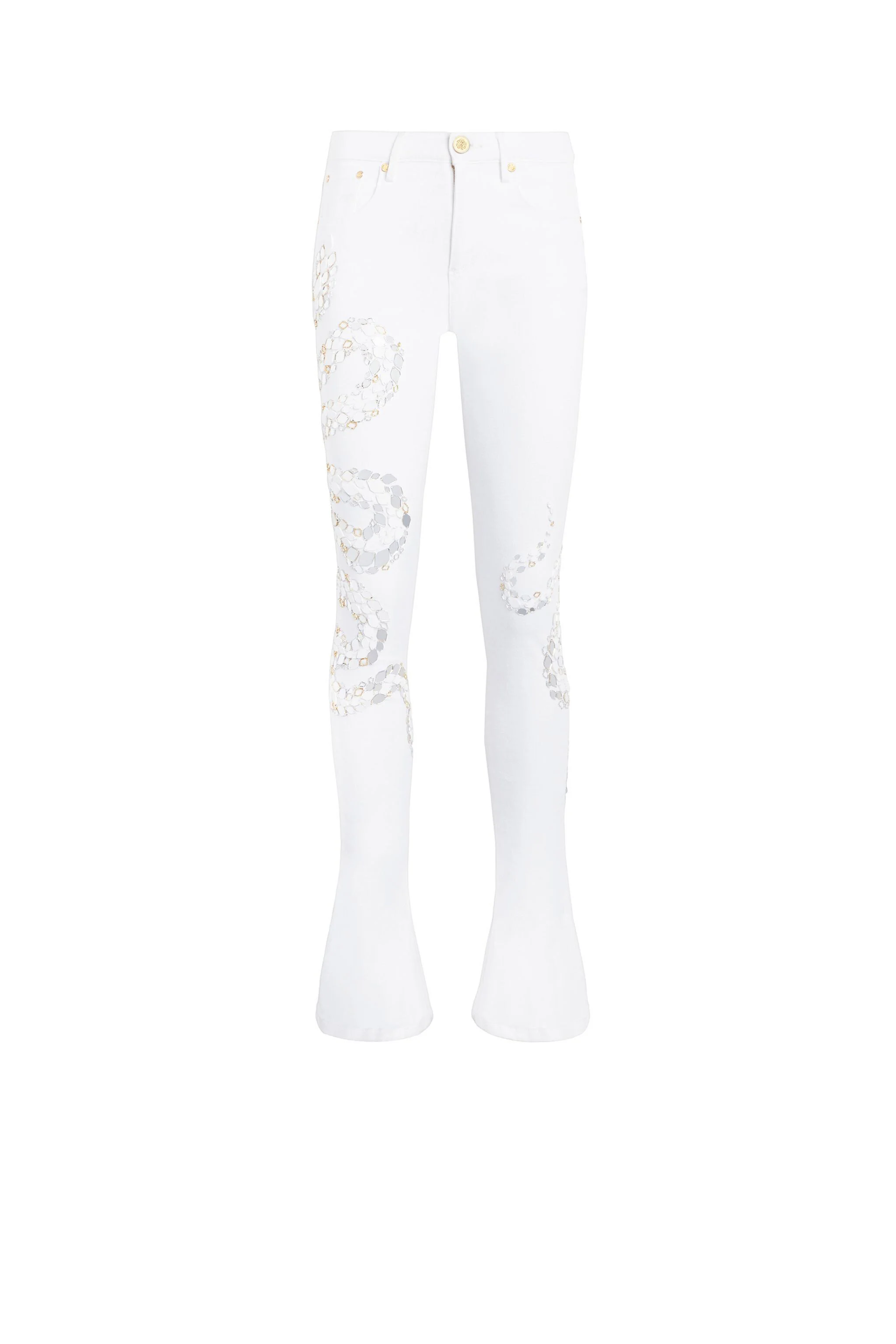 Snake Embellished Jeans - 1