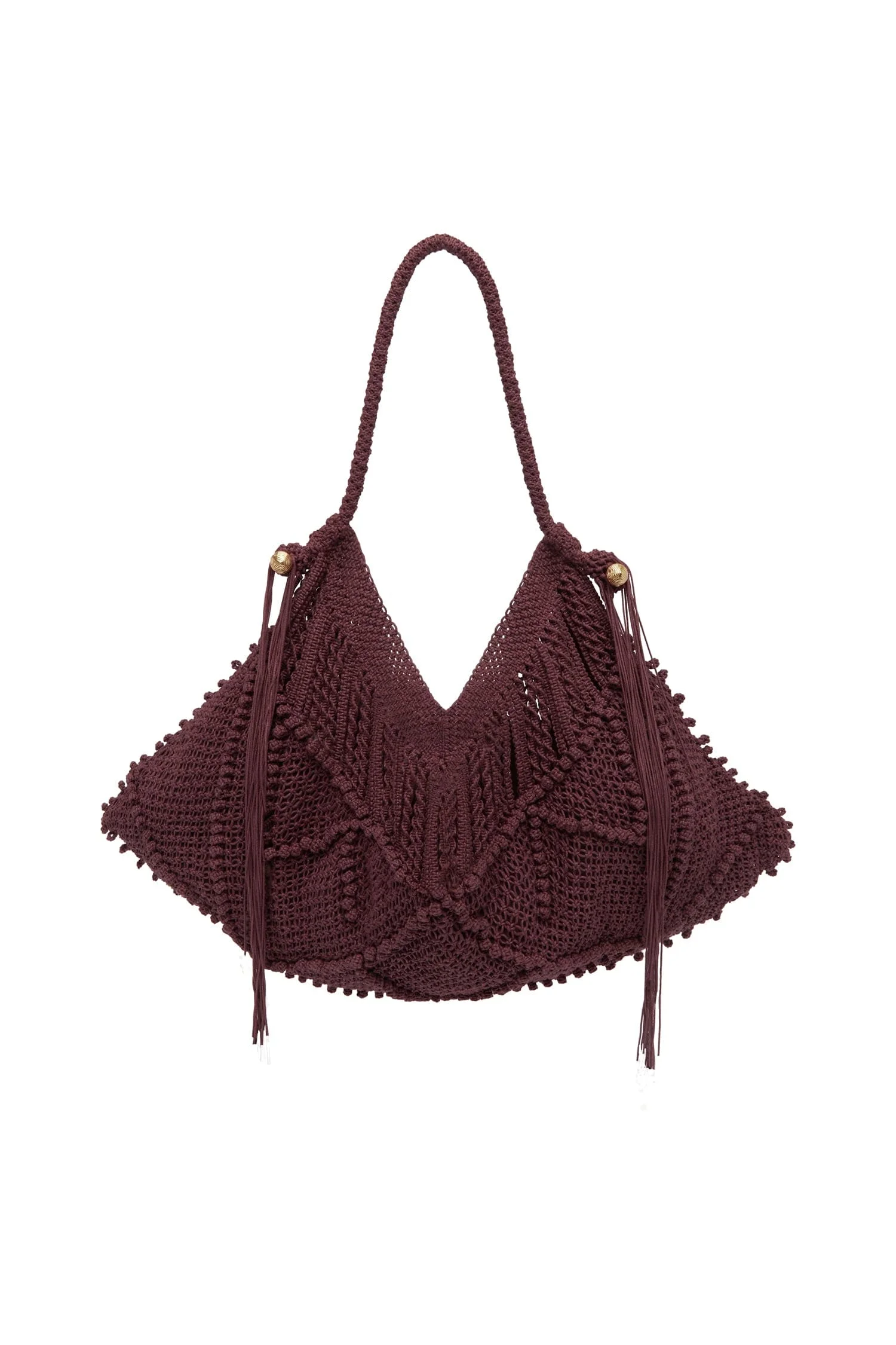 Macrame Maxi Crescent Tote - 1