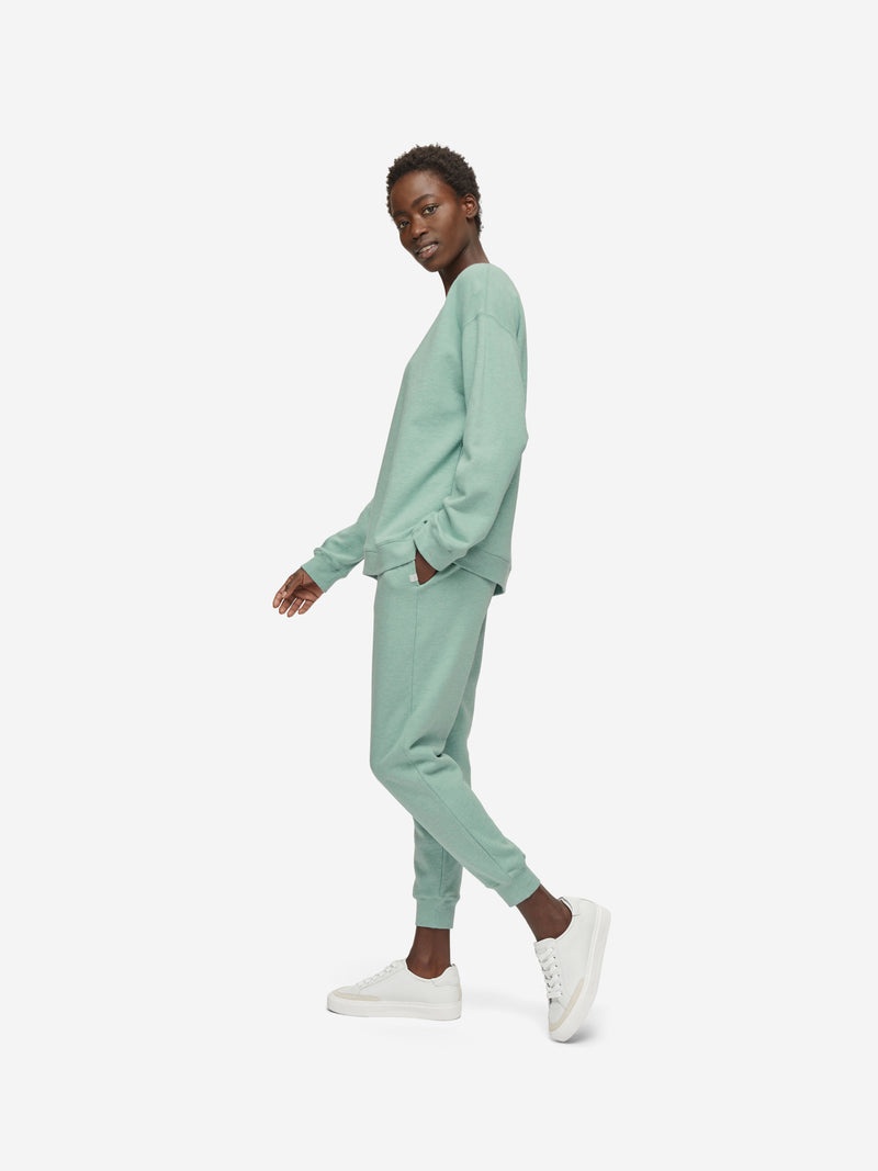 Women's Sweatpants Quinn Cotton Modal Soft Green Heather - 5