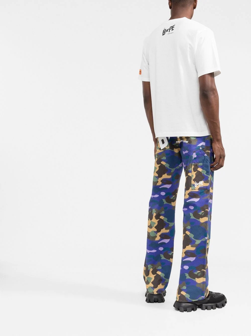 x BAPE camouflage worker trousers - 4