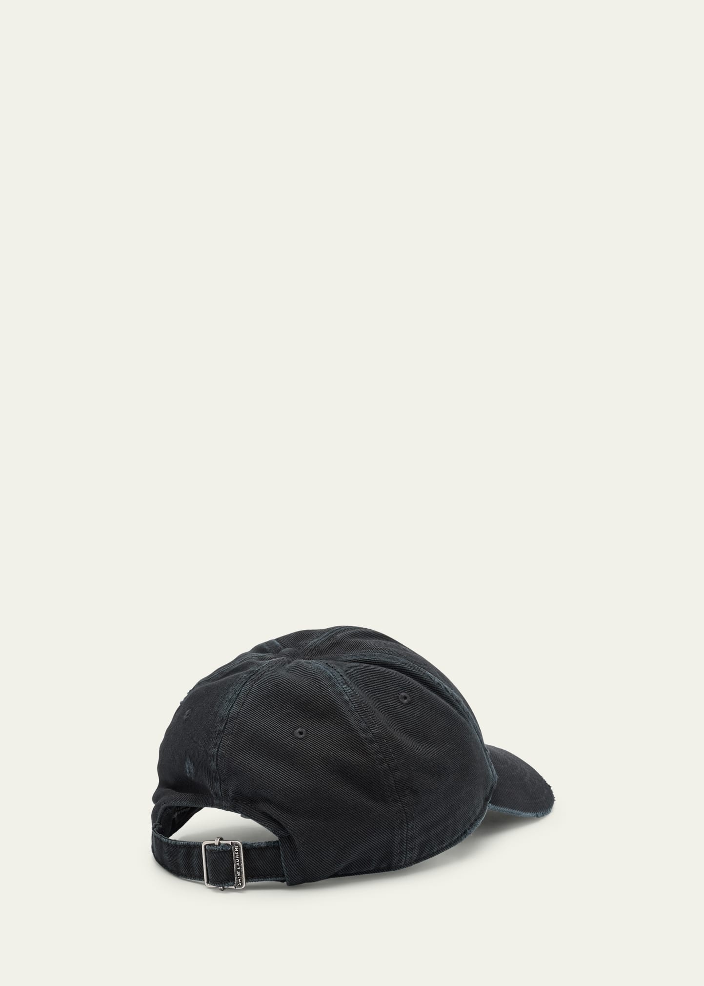 YSL Washed Denim Baseball Hat - 2