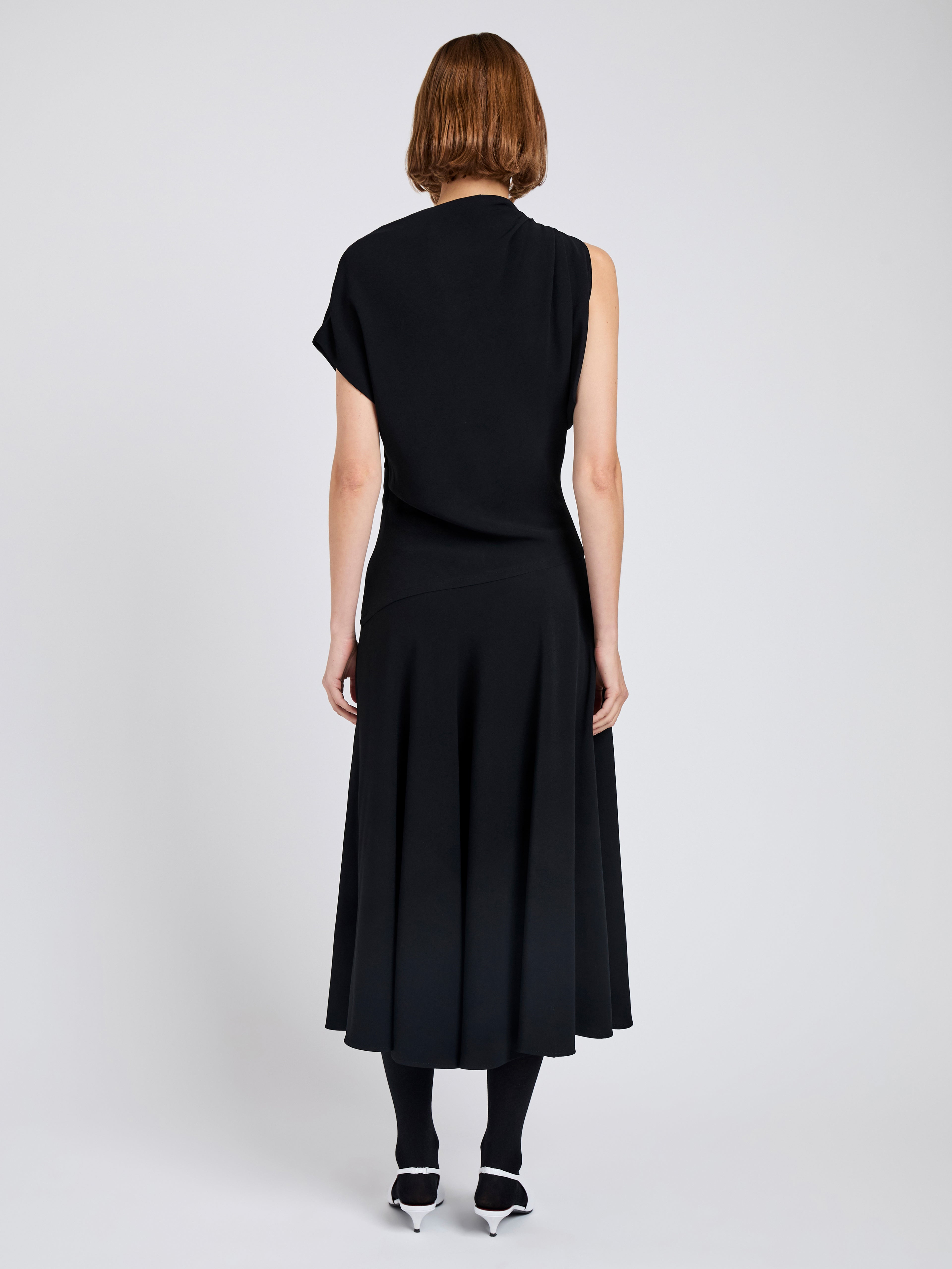 Rue Dress in Light Matte Double Crepe - 4