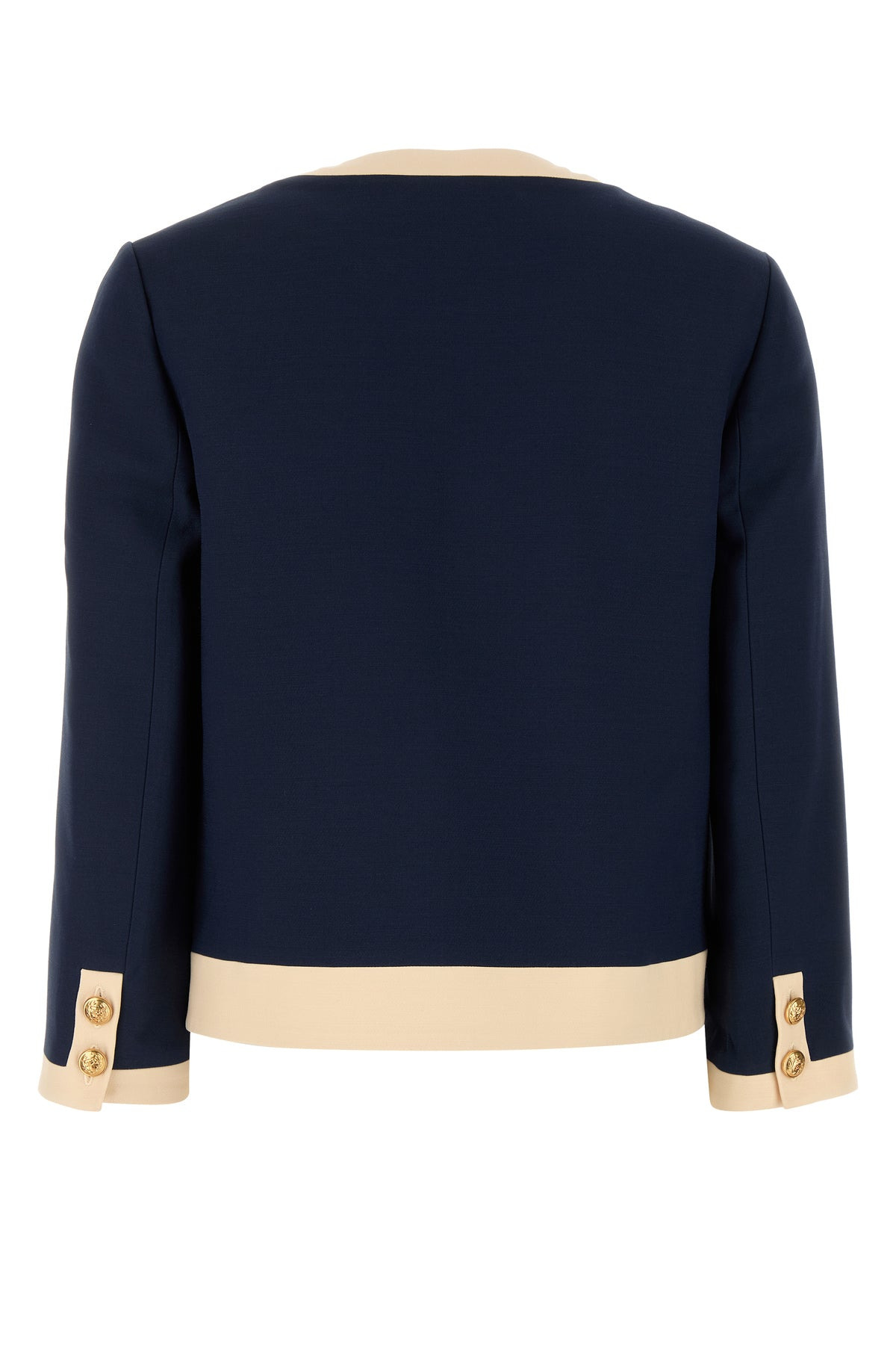 Navy blue wool blend blazer - 2