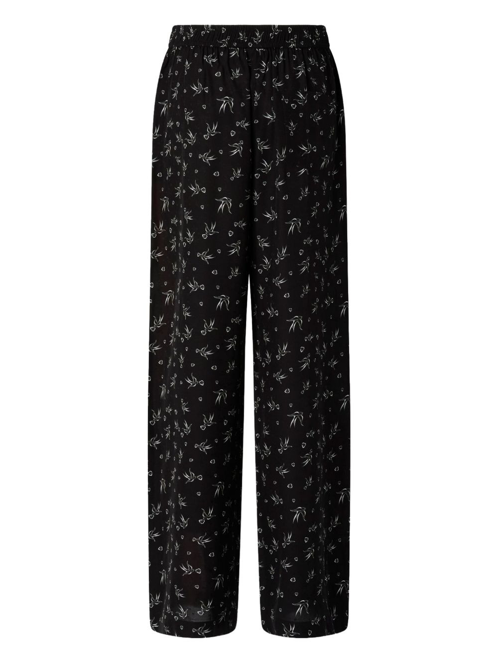 floral-print side-stripe trousers - 2