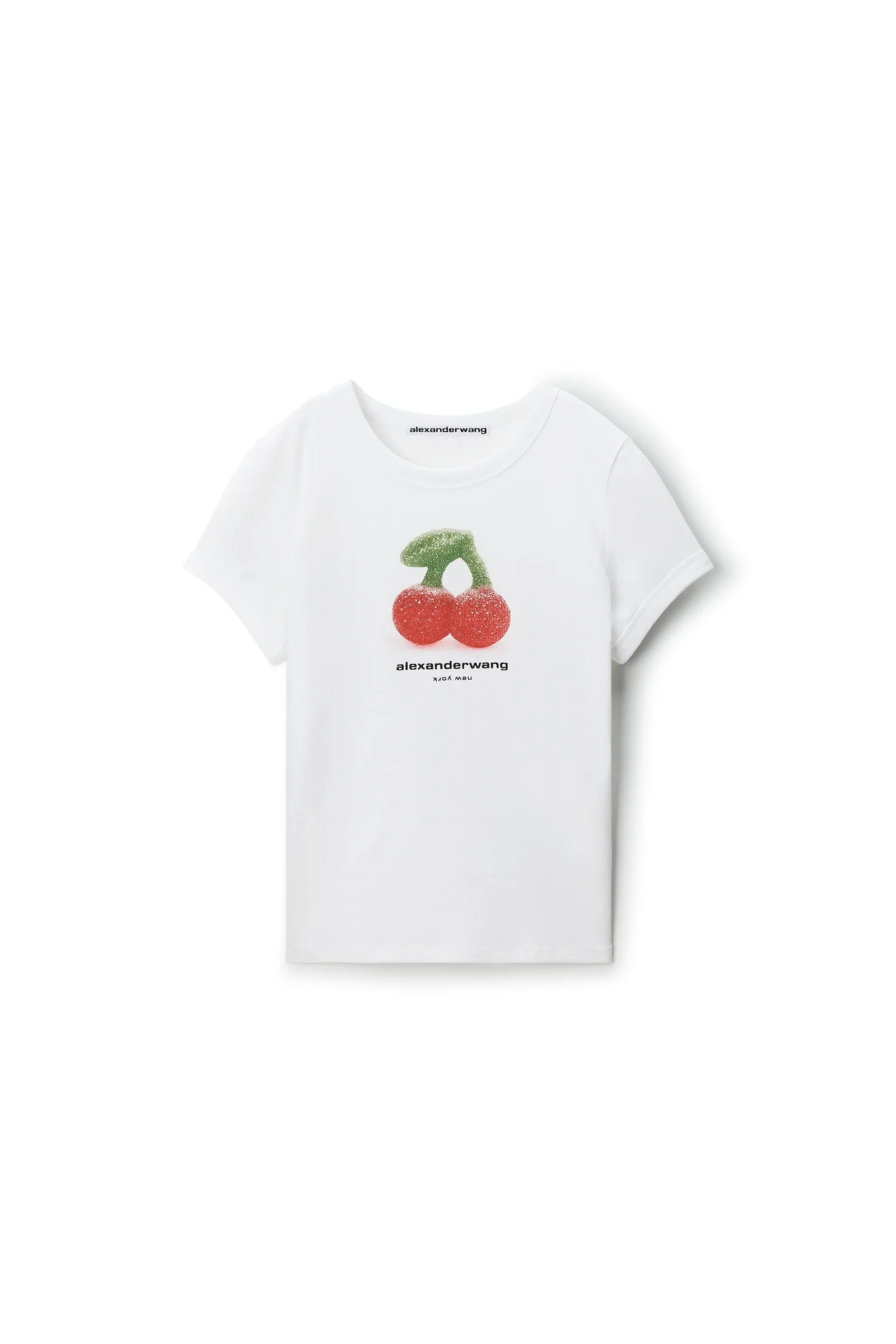 cherry graphic tee with contrast trim - 1