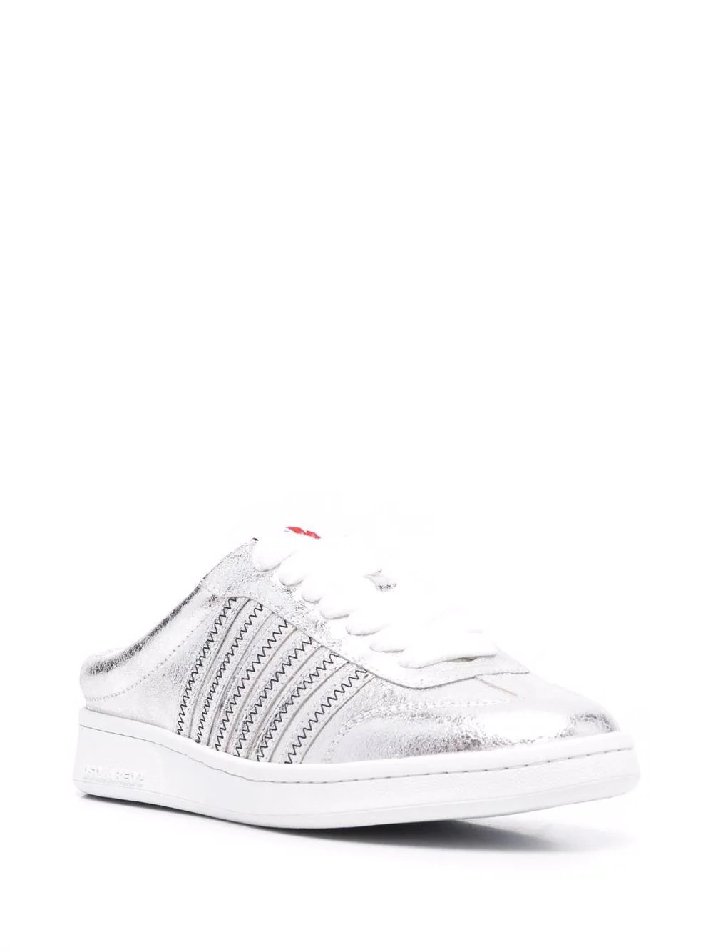 metallic-effect slip-on sneakers - 2