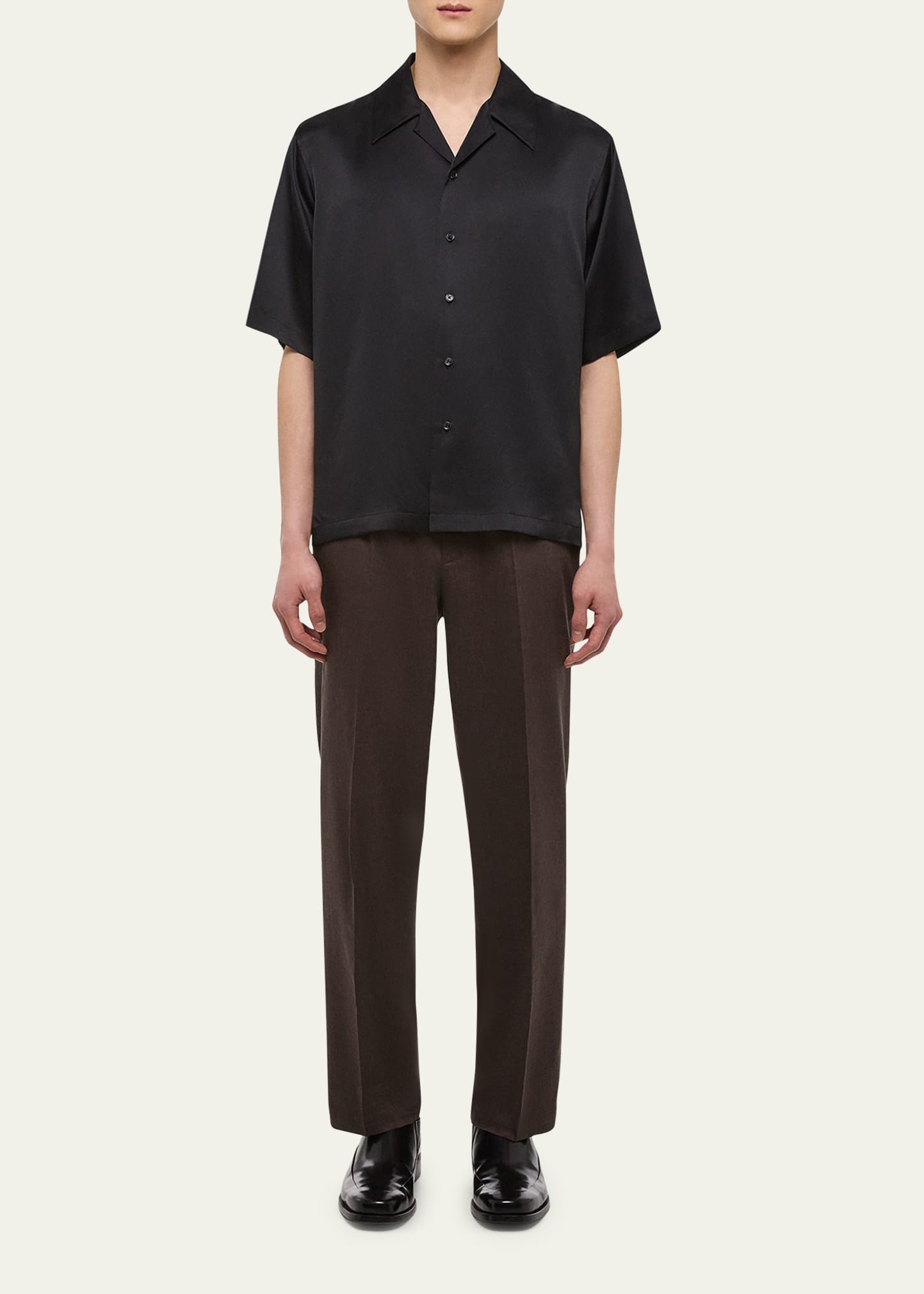 Men's Boxy Silk Camp Shirt - 2