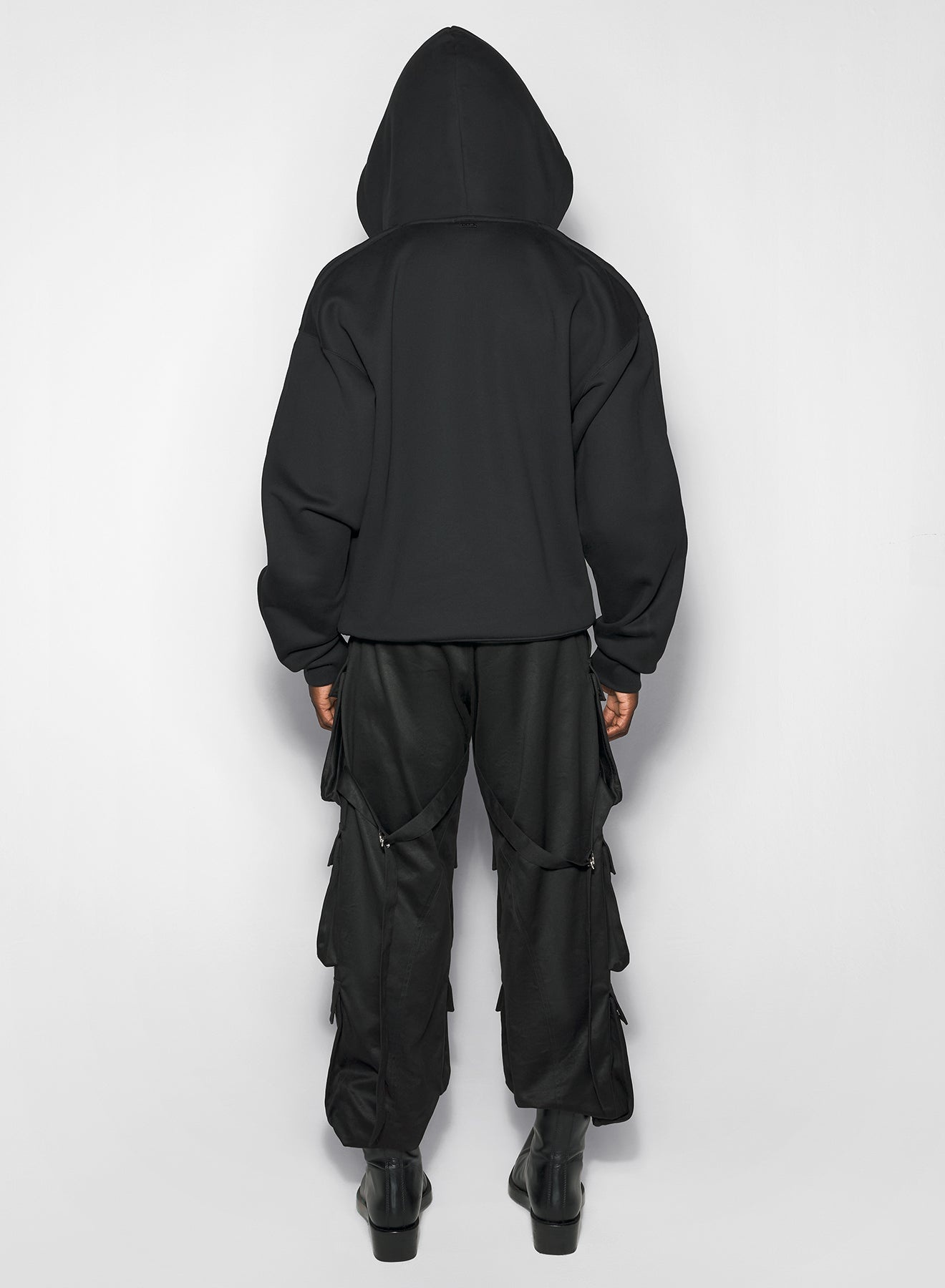 black zipped sleeves hoodie - 4