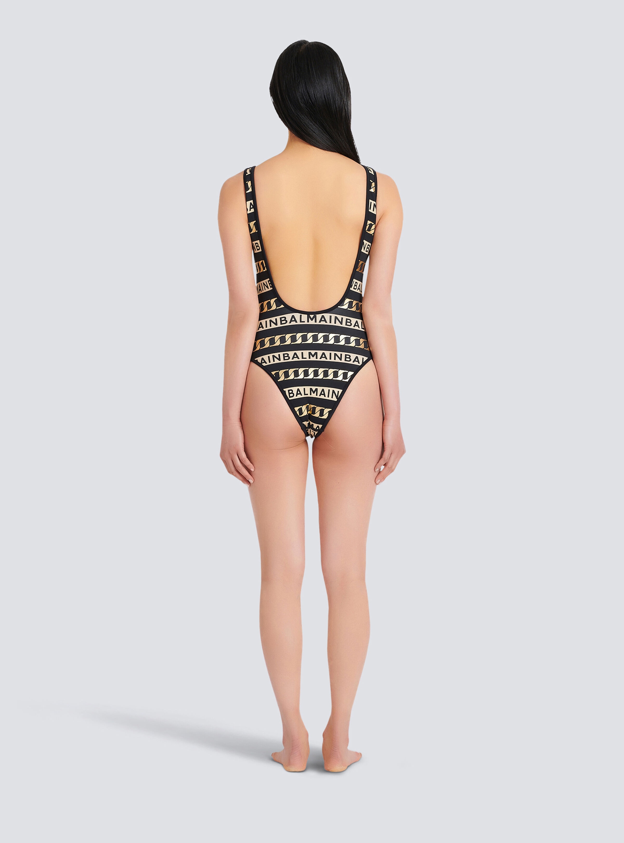 Balmain logo swimsuit - 4