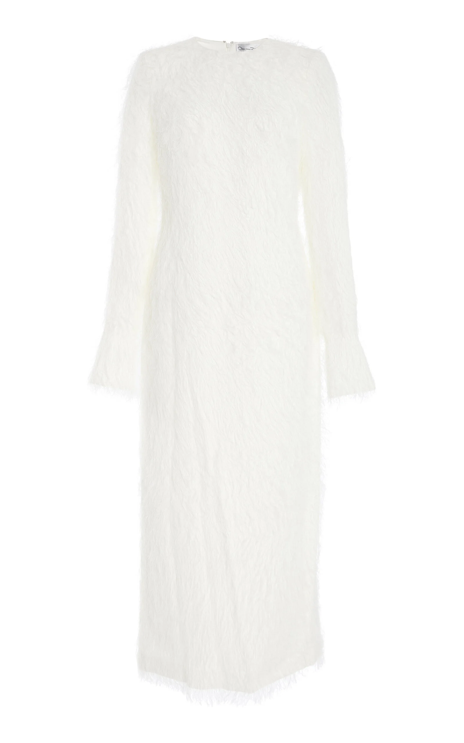 Fringed Fil Coupe Midi Dress white - 1