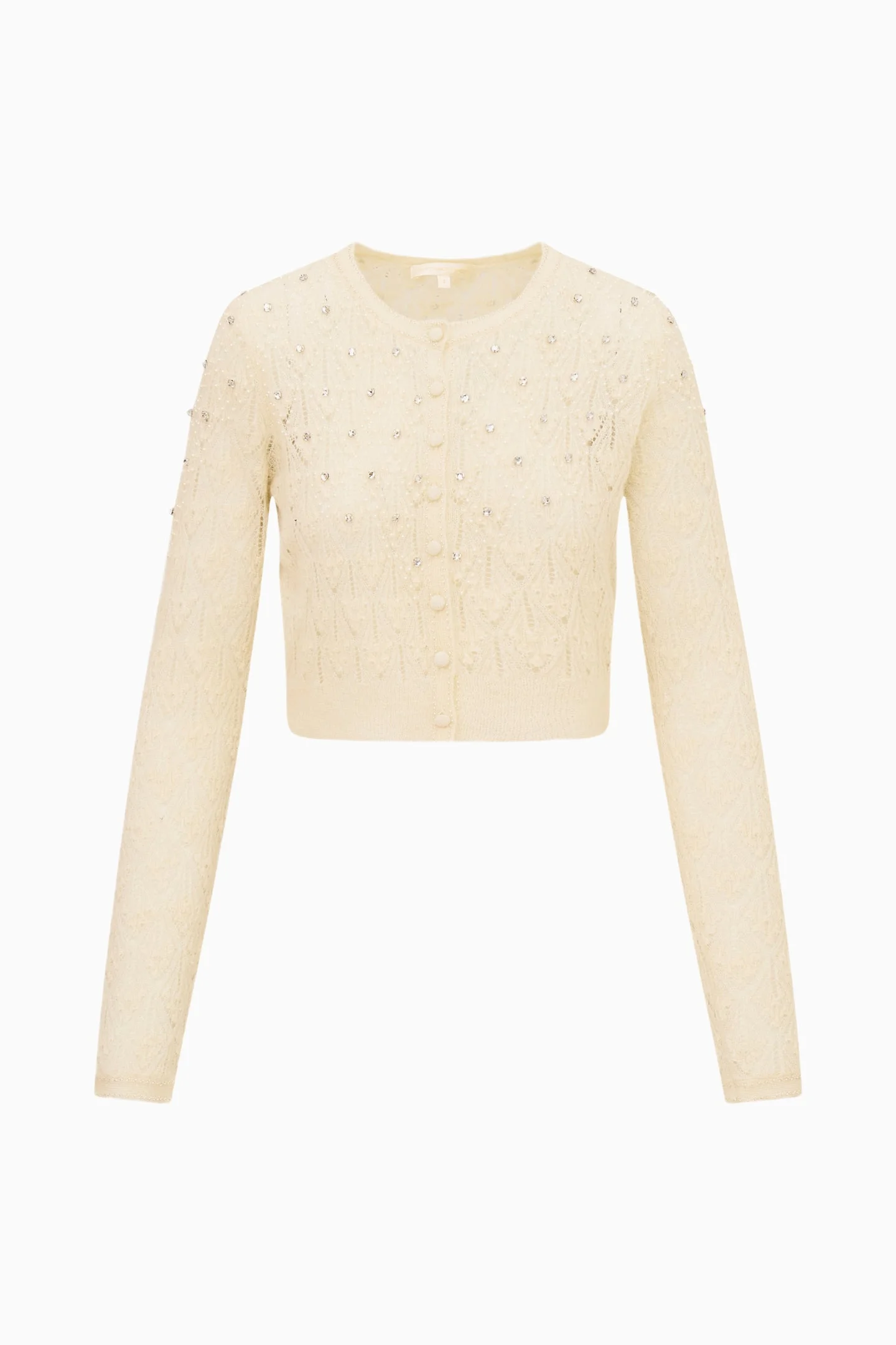 Calico Embellished Pointelle Cardigan - 1