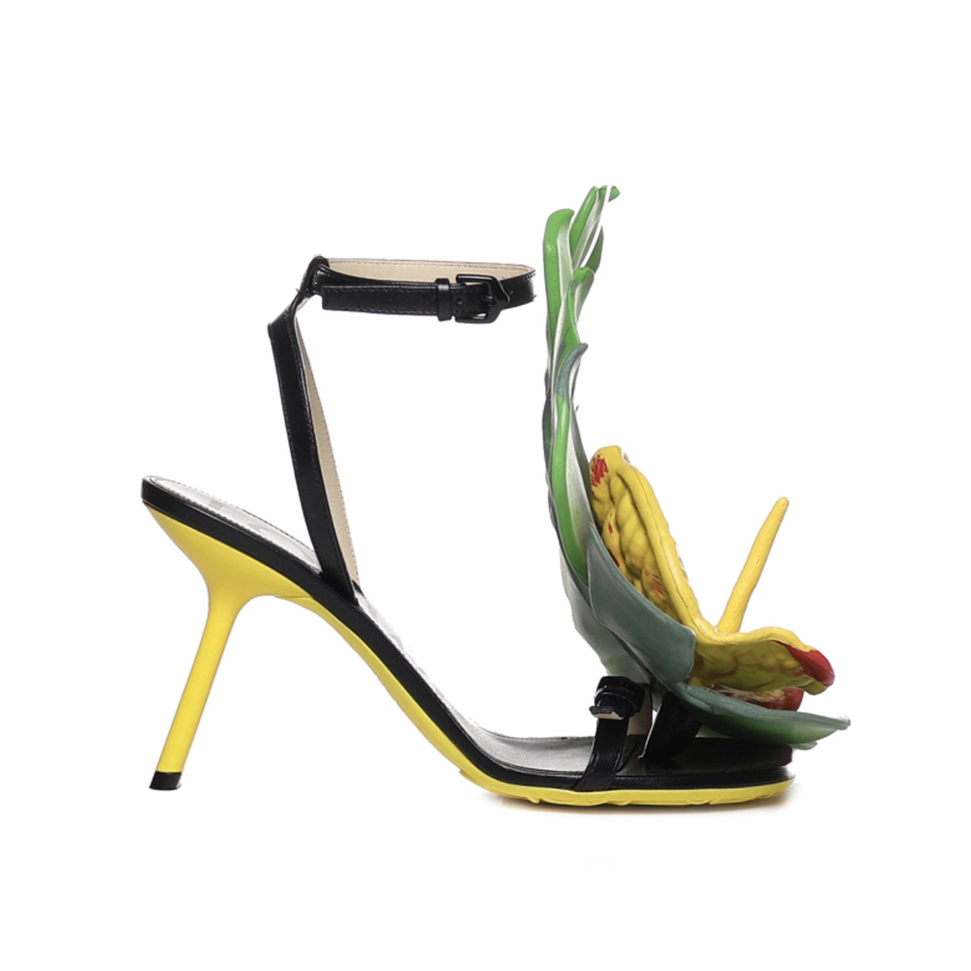 Loewe Petal Monstera Leather Sandals Women - 4
