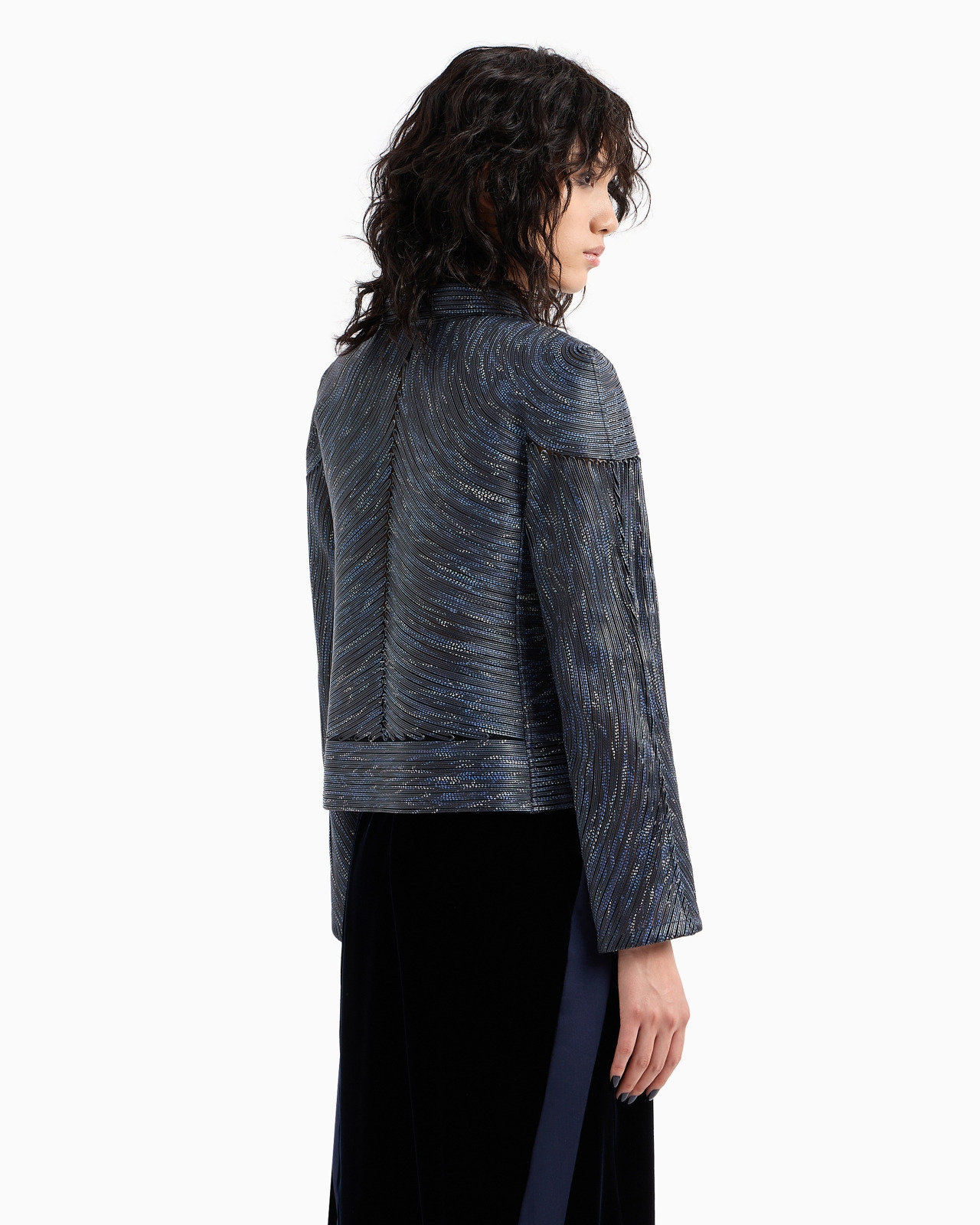EMBROIDERED NAPPA LEATHER SINGLE-BREASTED JACKET - 3