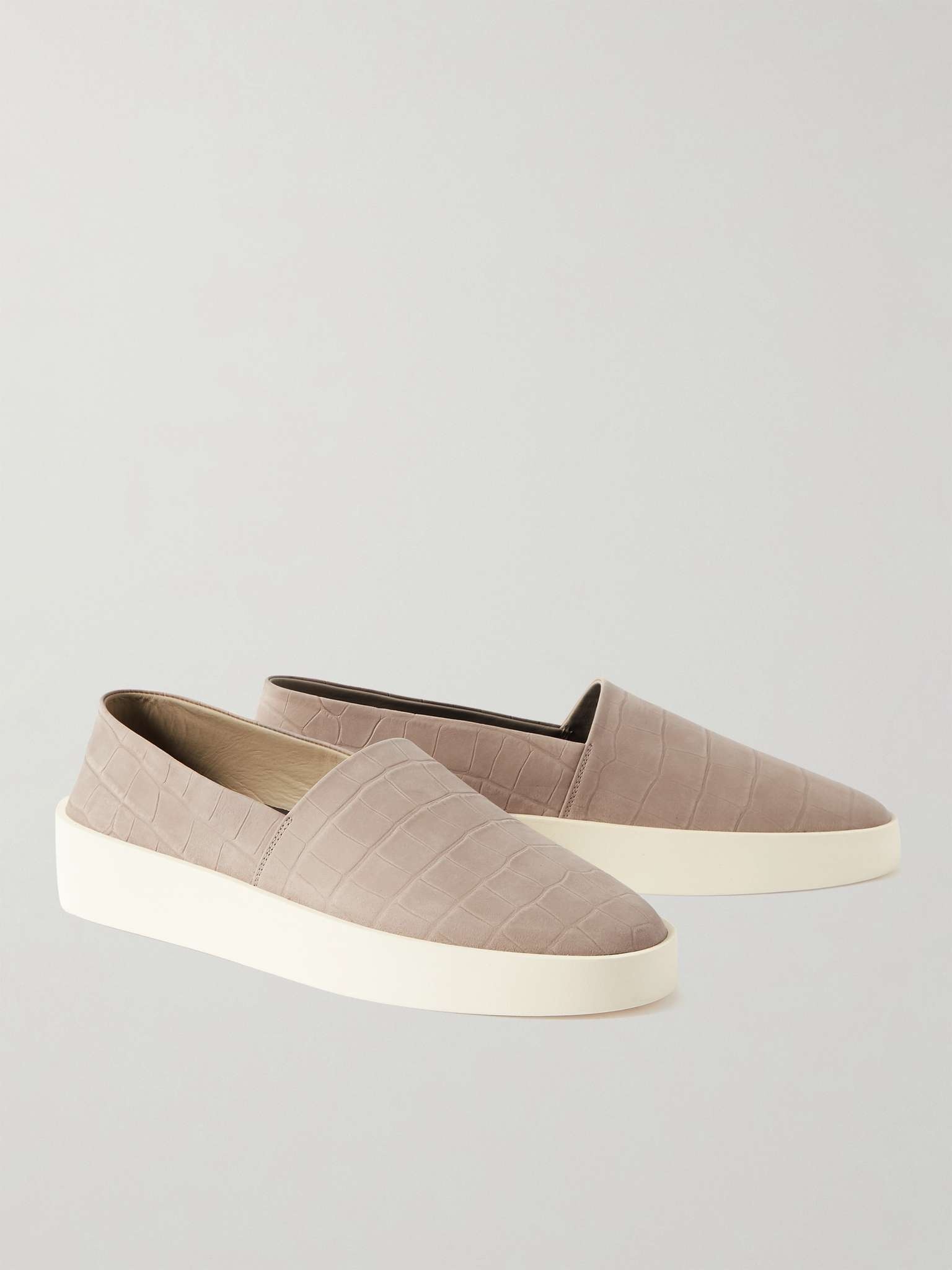 Croc-Effect Leather Espadrilles - 4