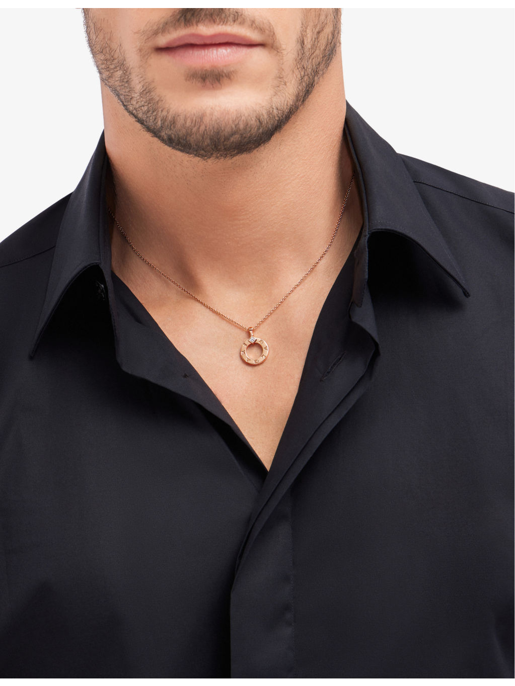 BVLGARI BVLGARI 18ct rose-gold and 0.09ct brilliant-cut diamond pendant necklace - 4
