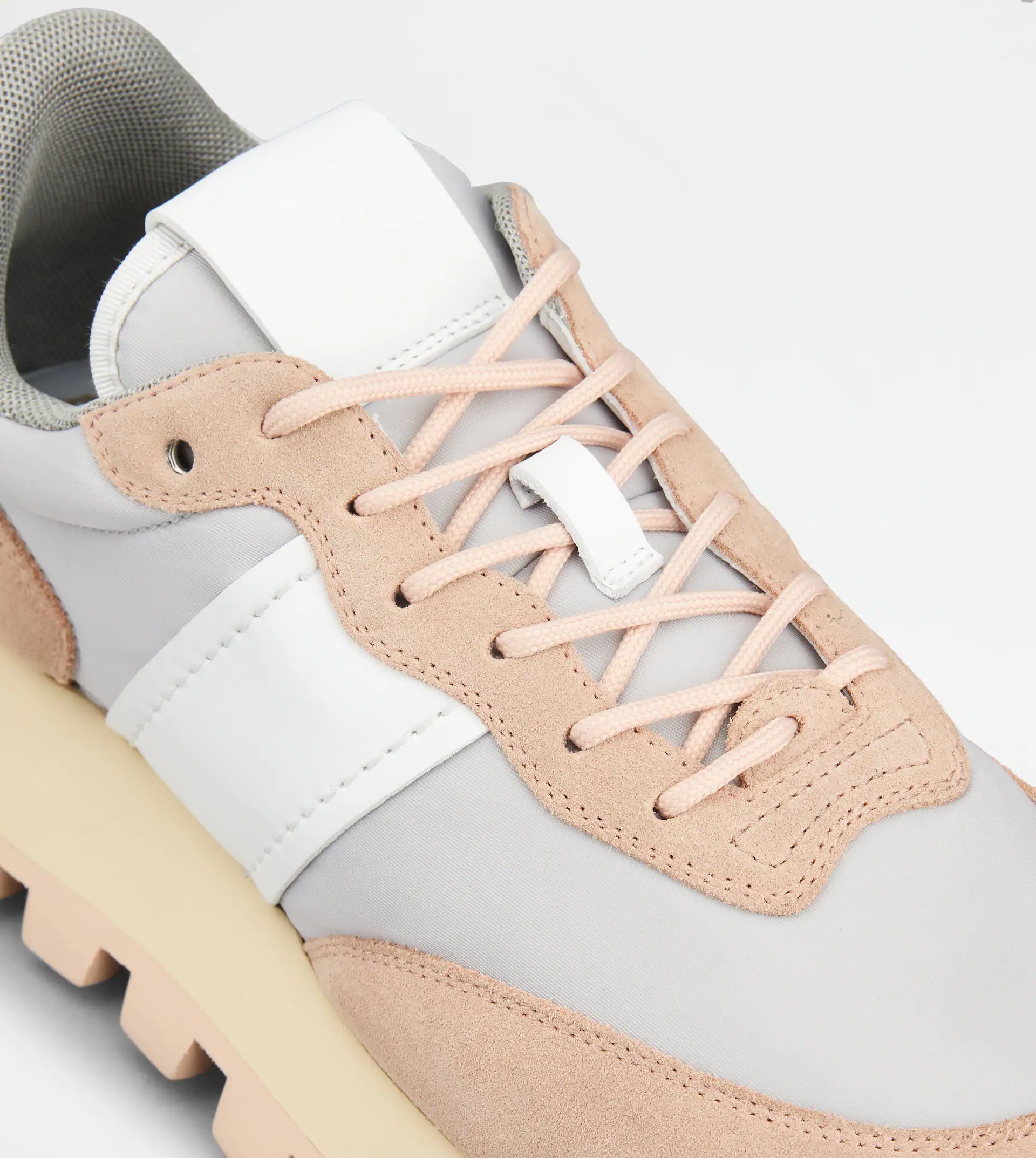 SNEAKERS TOD'S 1T IN SUEDE AND FABRIC - GREY, WHITE, BEIGE - 5