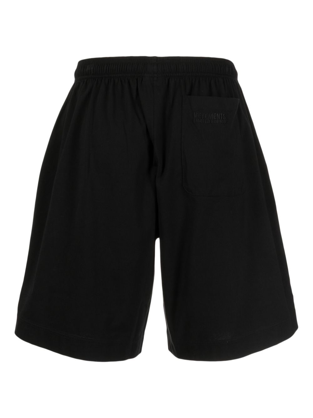 slip-on cotton track shorts - 2