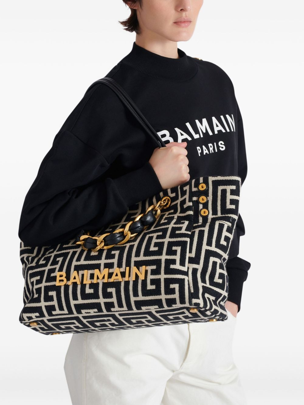 logo-plaque tote bag - 3