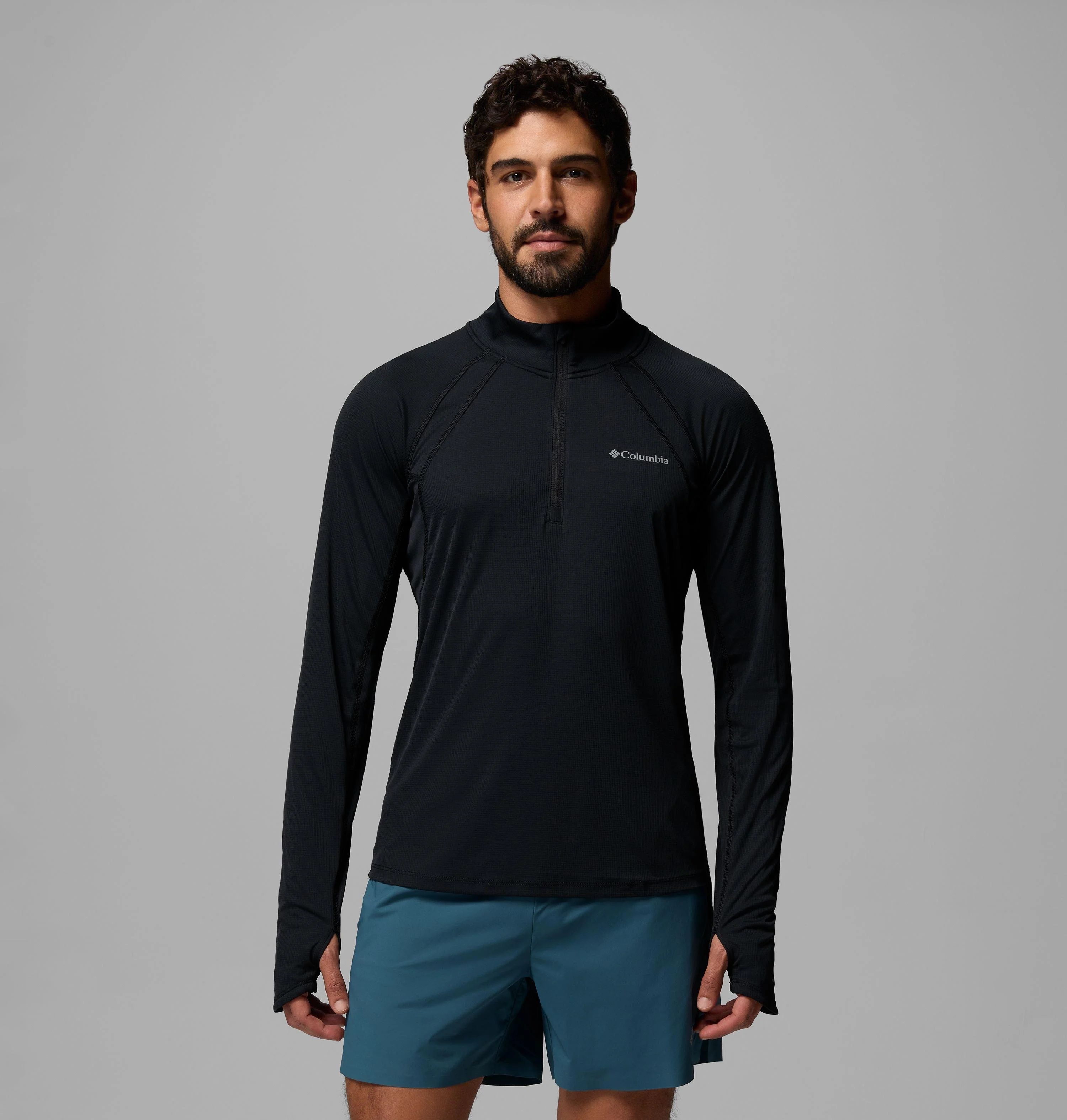 Men's Stealth Spring Long Sleeve Half Zip - 1