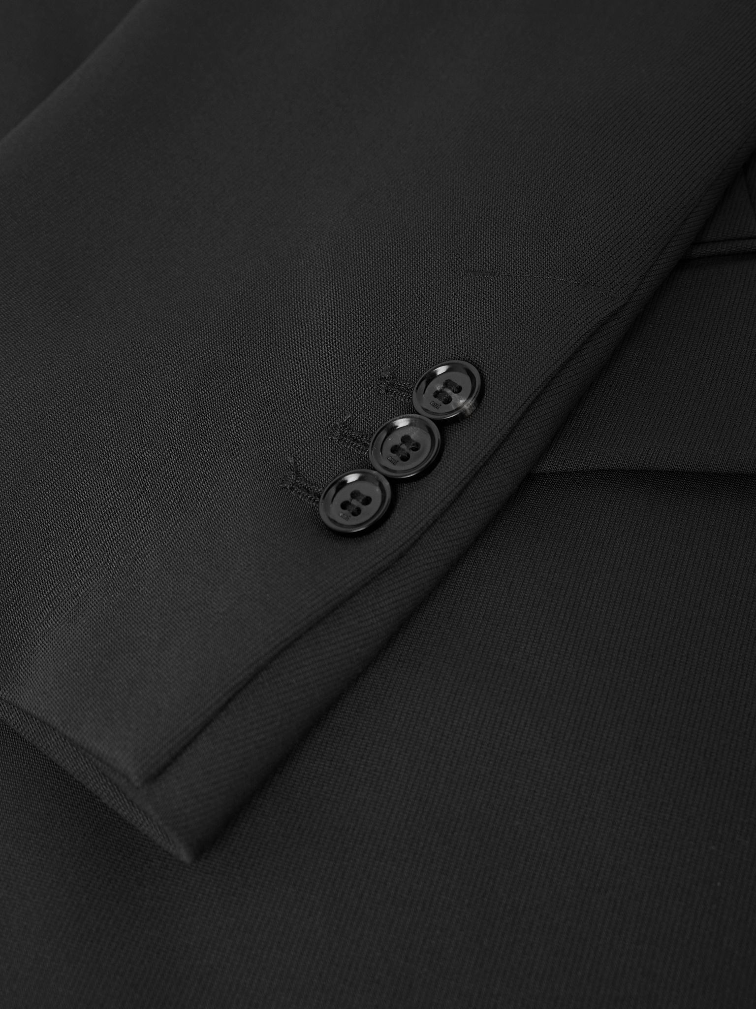 Wool-Tricotine Blazer Black - 4